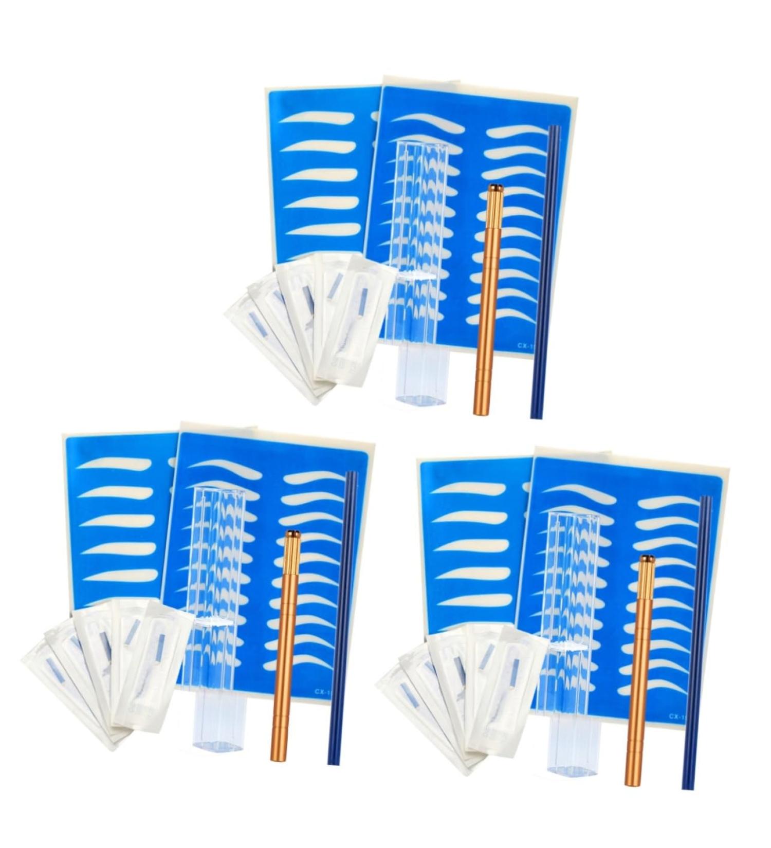 Beavorty 3pcs Practice Pencil Pen with Skin Eyebrow Manual Kit Semi-permanent Storage Microblading - Buy Online on GoSupps.com