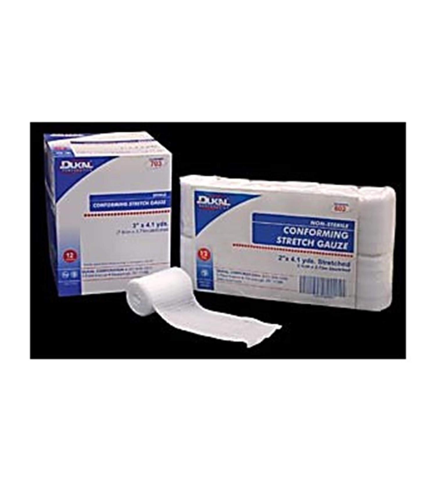 Dukal DUK 704 Conforming Stretch Gauze Sterile 4" Width 4.1 Yards Length (Pack of 96)