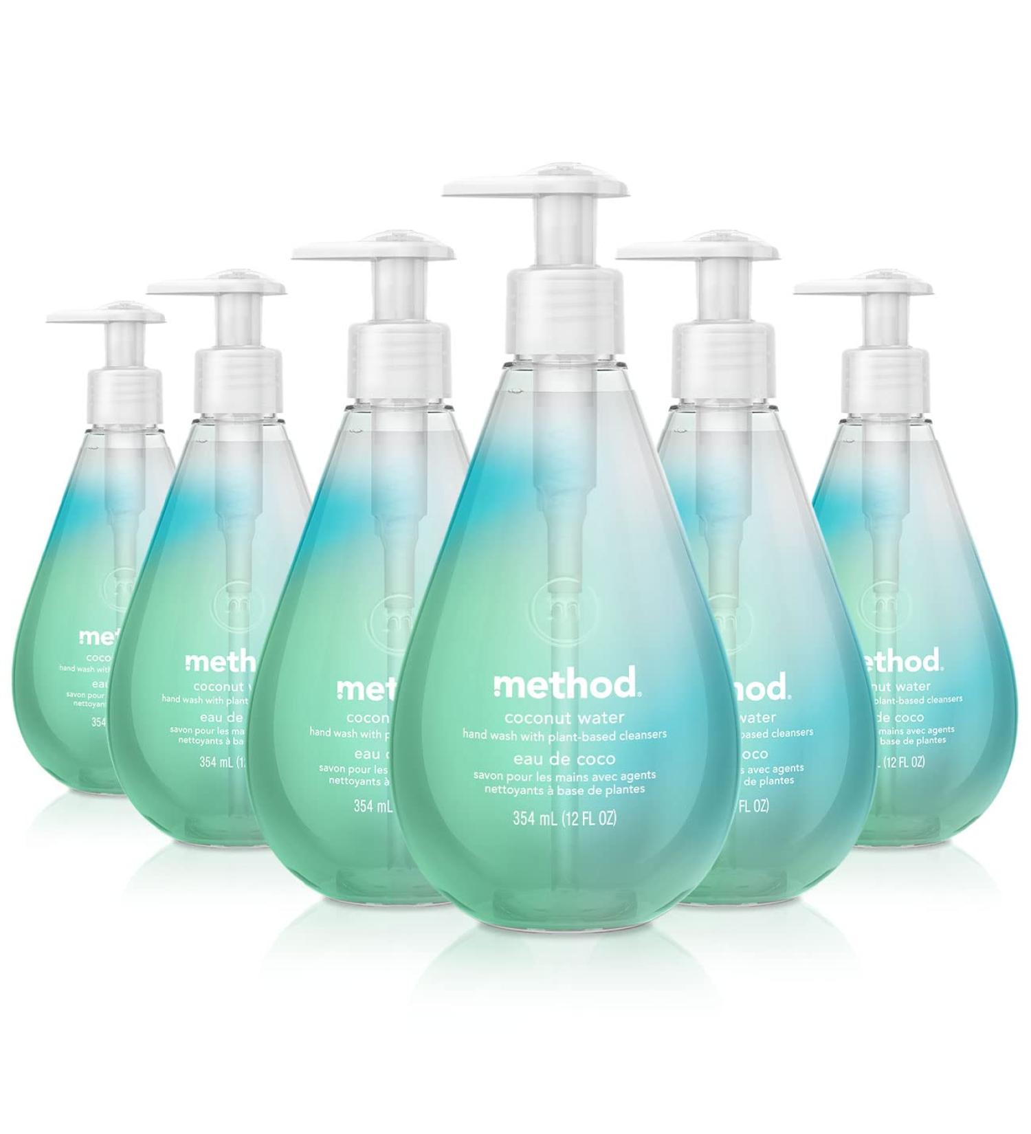 Method Coconut Water Gel Hand Wash - Biodegradable Formula - 6 Pack 12 fl oz - Buy Online on GoSupps.com