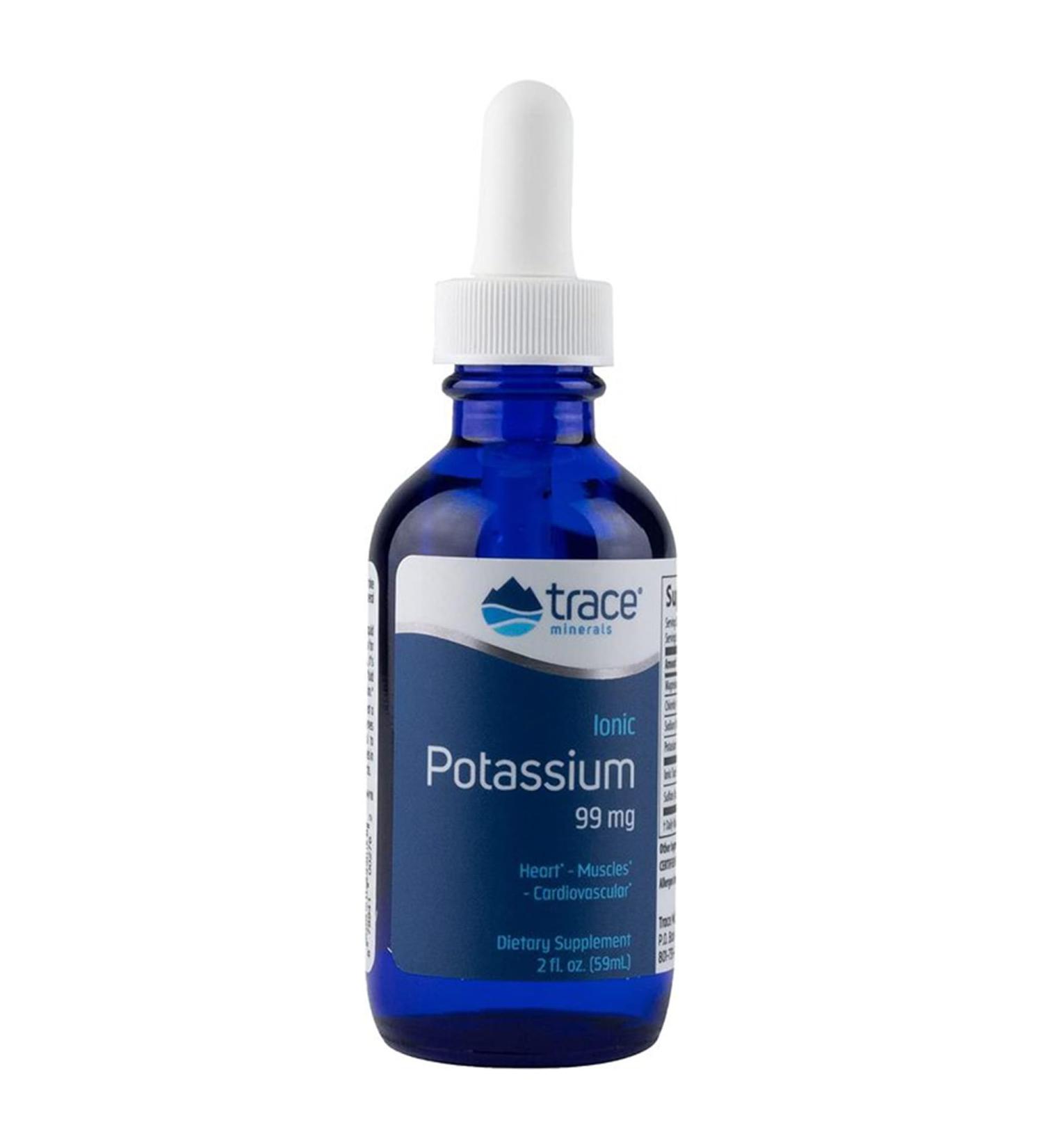 Trace Minerals Ionic Potassium 99mg Potassium 59ml Gluten Free Soy Free Vegetarian - Buy Online on GoSupps.com