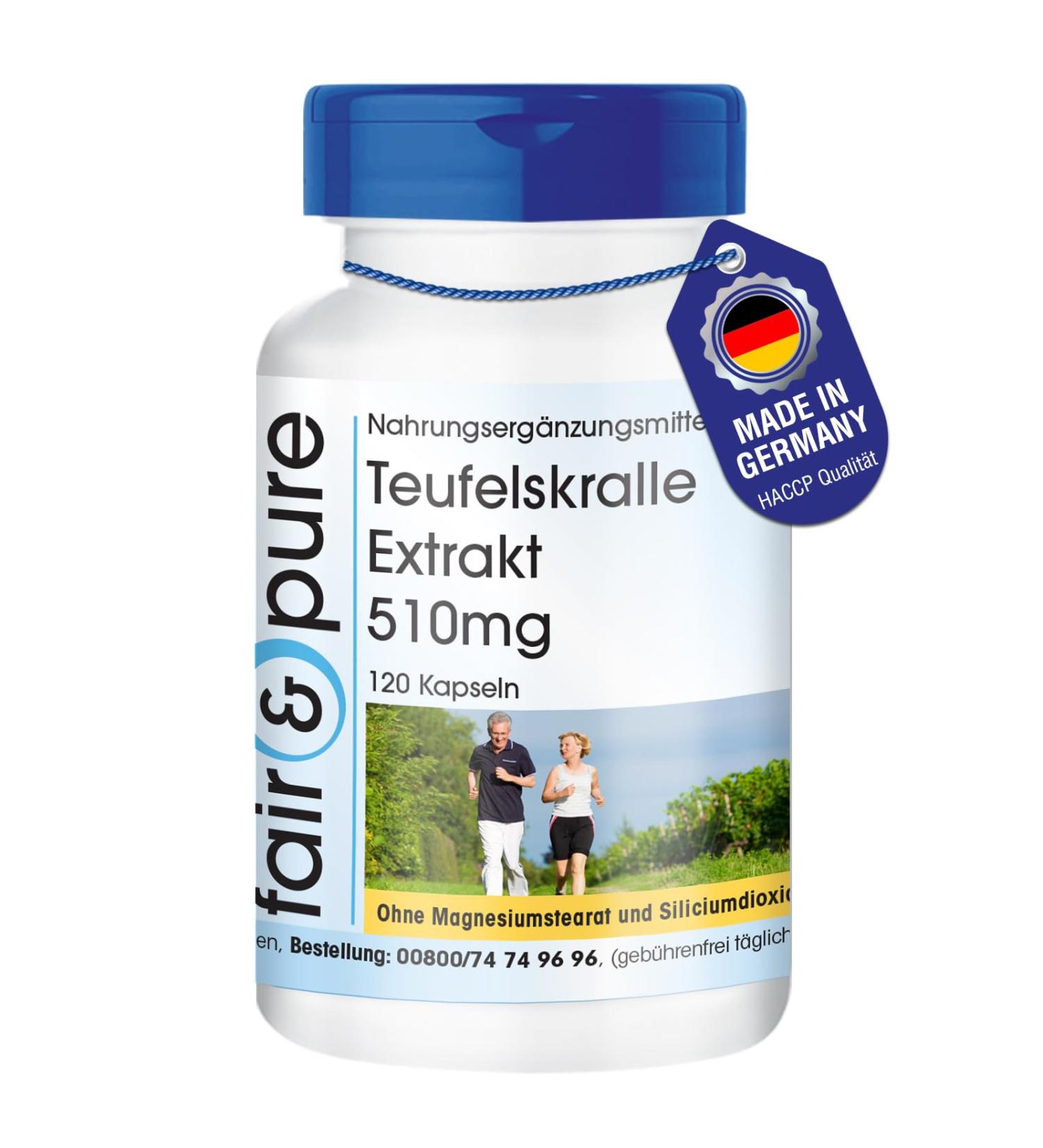 SoMatEm Fair & Pure Devils claw extract 510mg 120 capsules vegan 12 harpagosides - Buy Online on GoSupps.com