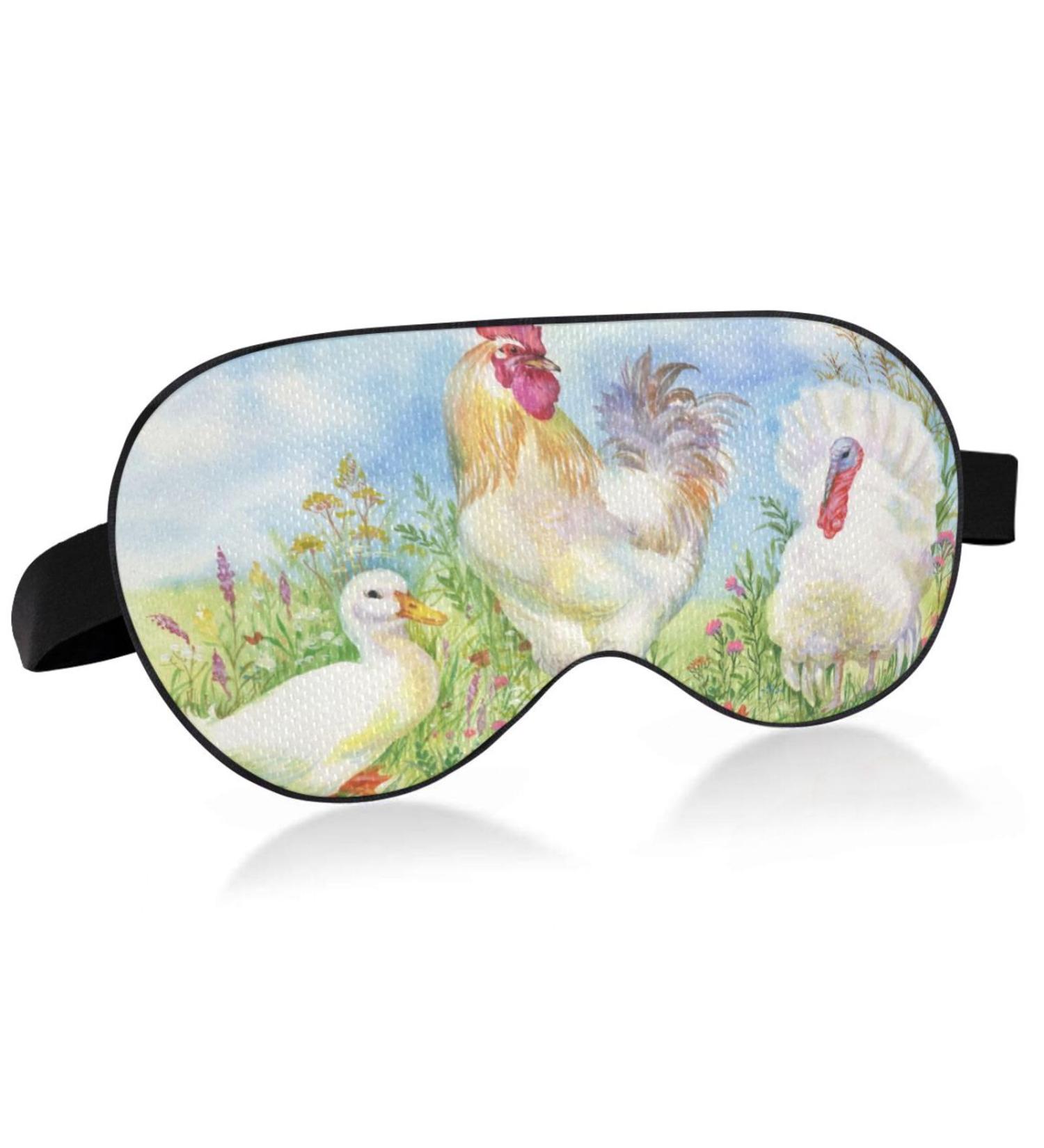 Haskirky Light Blocking Eye Mask for Deep Sleep | Breathable & Adjustable for Men and Women | Ideal for Travel, Yoga, and Meditation | Cute Rooster Duck Design - Buy Online on GoSupps.com