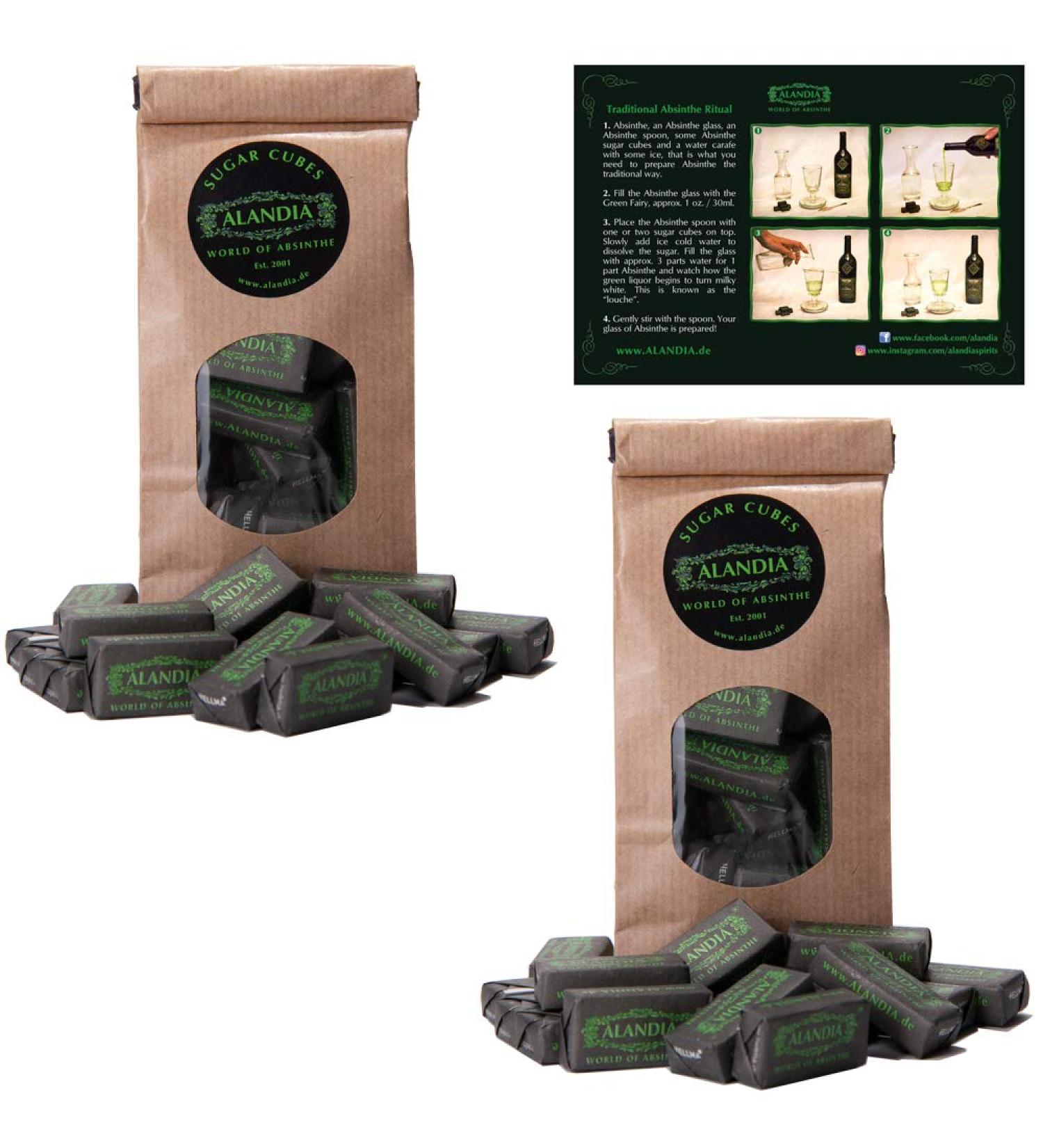 Absinthe-Sugar | 2 x Sugar in a Resealable Bag | 1 x Tasting Instructions - Buy Online on GoSupps.com