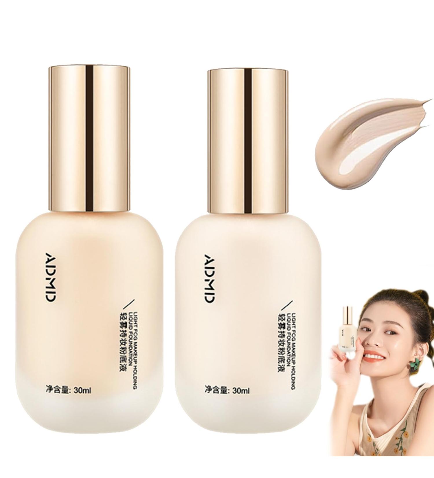 ADMD Liquid Foundation Moisturizing Foundation Vodo Oil Control Matte Foundation Uodo Liquid Foundation Hydrating Waterproof And Light Long Lasting Foundation 1.05 oz (Ivory + Natural) - Buy Online on GoSupps.com