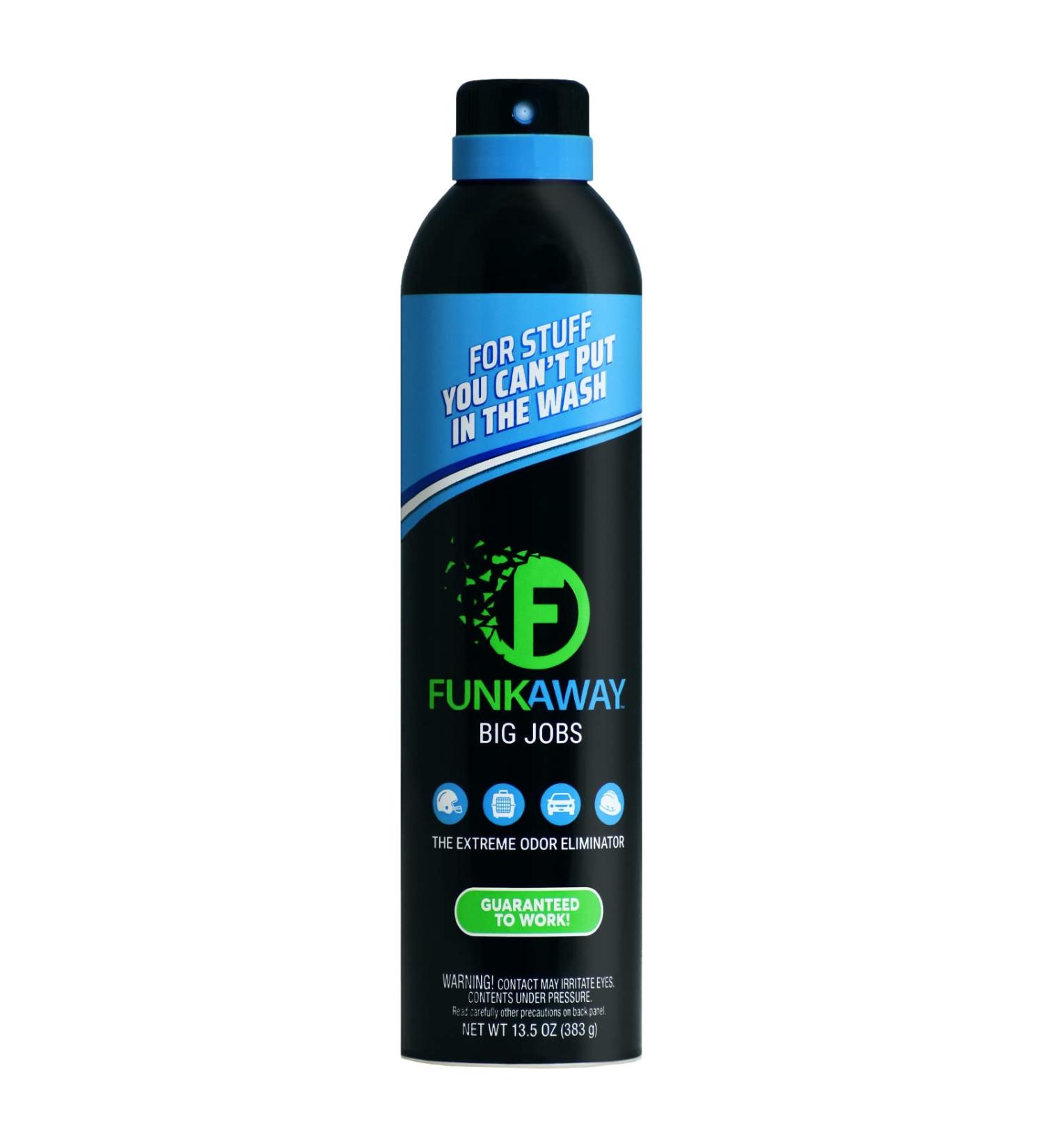 FunkAway Odor Eliminator Spray - 13.5 oz - Ideal for Clothes, Shoes, and Gear - Black - Buy Online on GoSupps.com