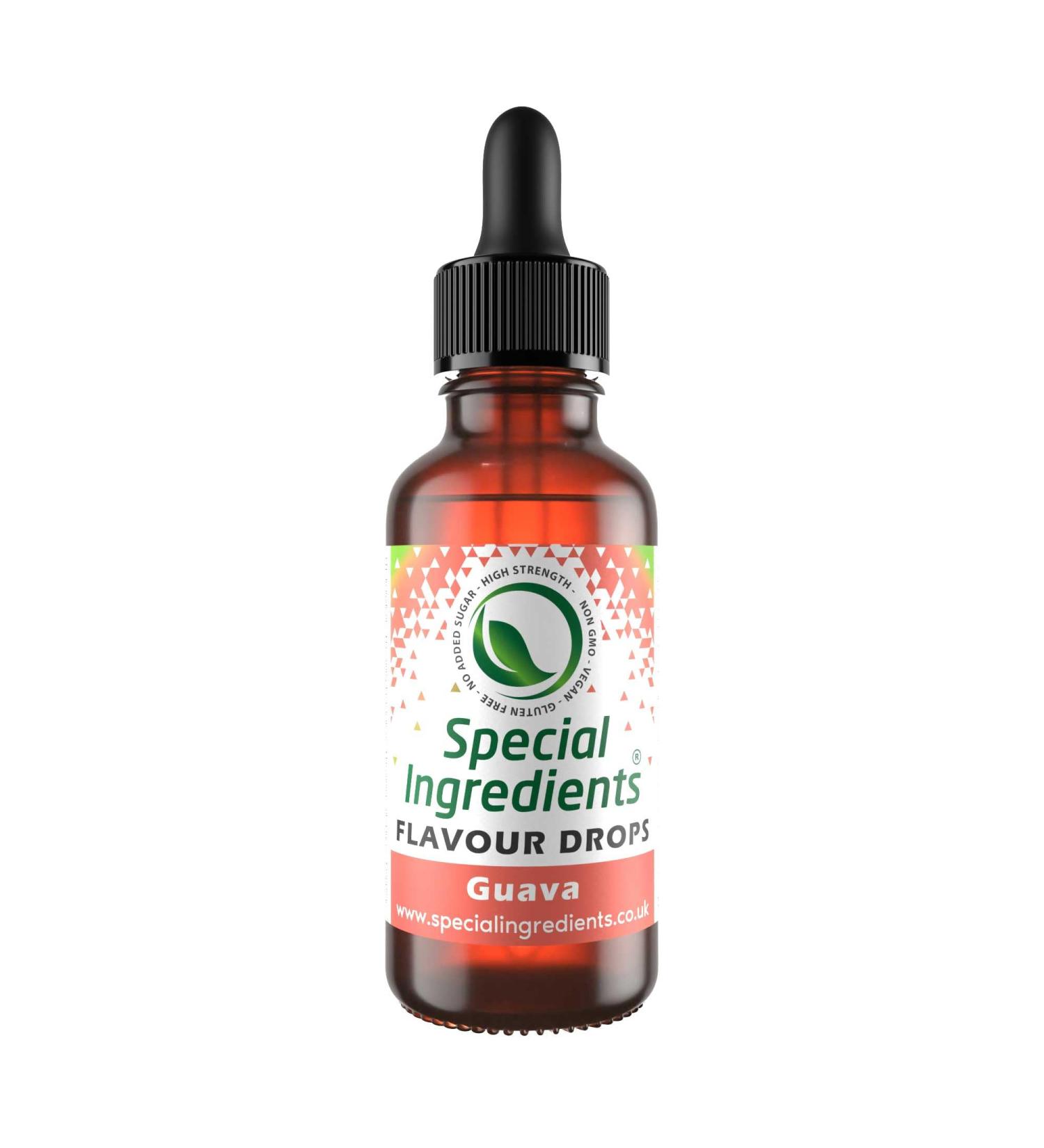 Guava Flavour Drop 1 Litre - Highly Concentrated Versatile Food Flavouring - Vegan, Non-GMO, Gluten-Free - Buy Online on GoSupps.com