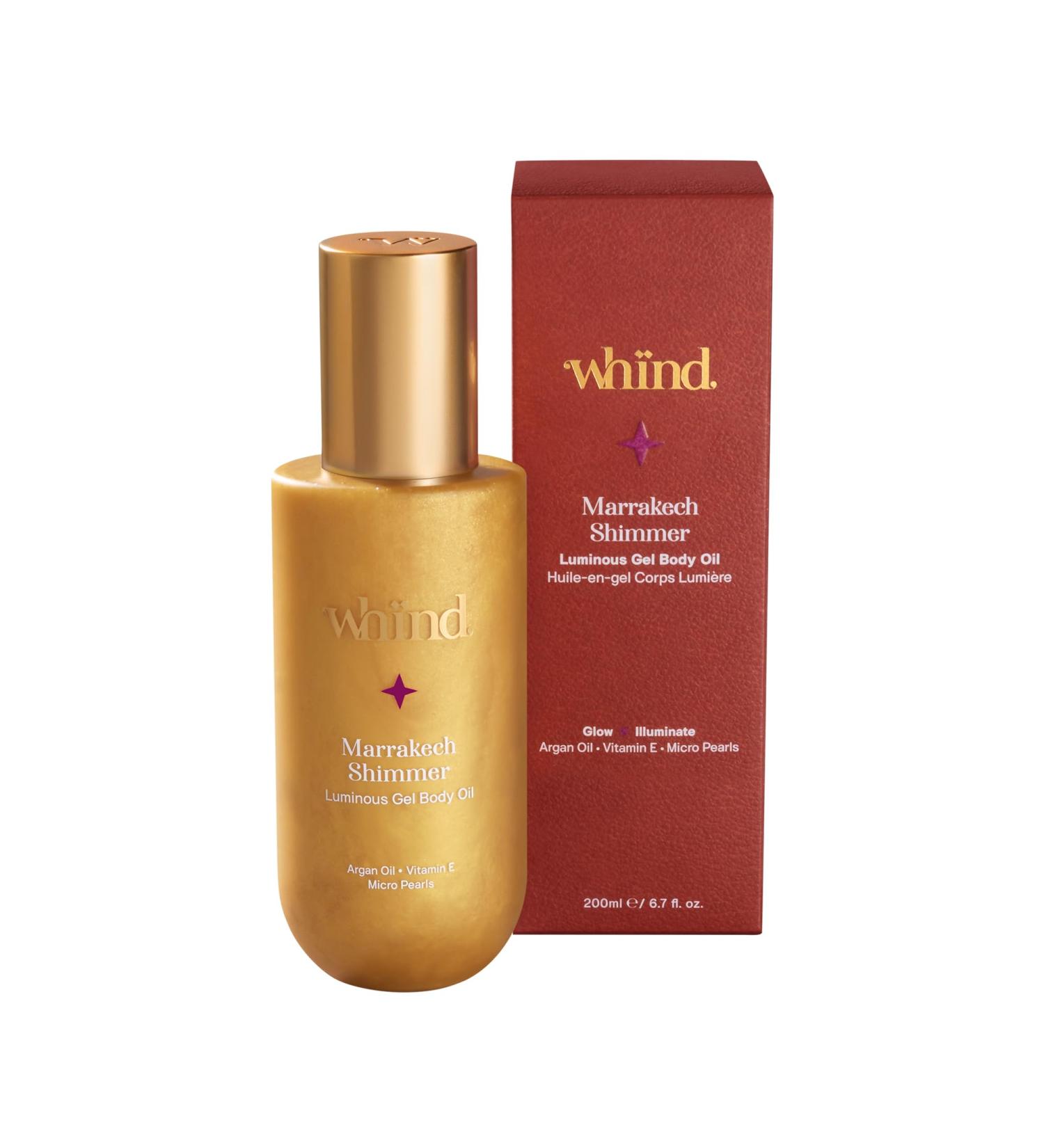 Shop Marrakech Shimmer Luminous Gel Body Oil - Lightweight Golden Glow Serum with Hyaluronic Acid & Glycerin - 200ml | International Shipping Available - Buy Online on GoSupps.com