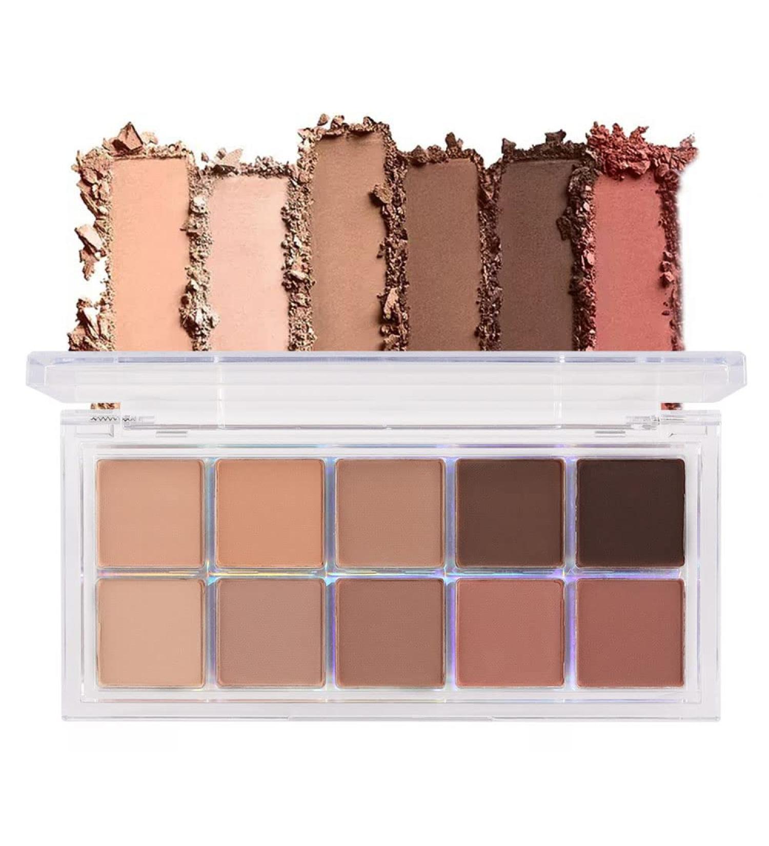 AMY'S DIARY Nude Pink Matte Eyeshadow Palette - 10 Cool Toned Shades (05) - Buy Online on GoSupps.com