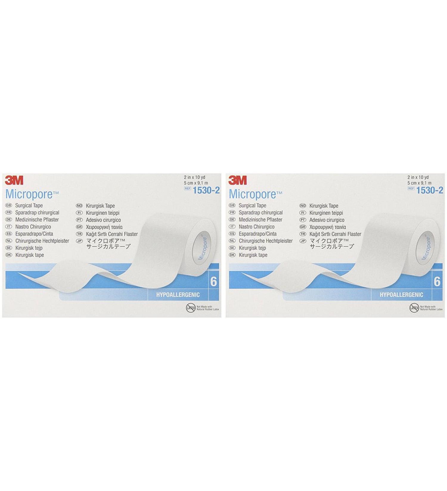 3M Micropore Tape 1530-2 6 Rolls (2 Sets)