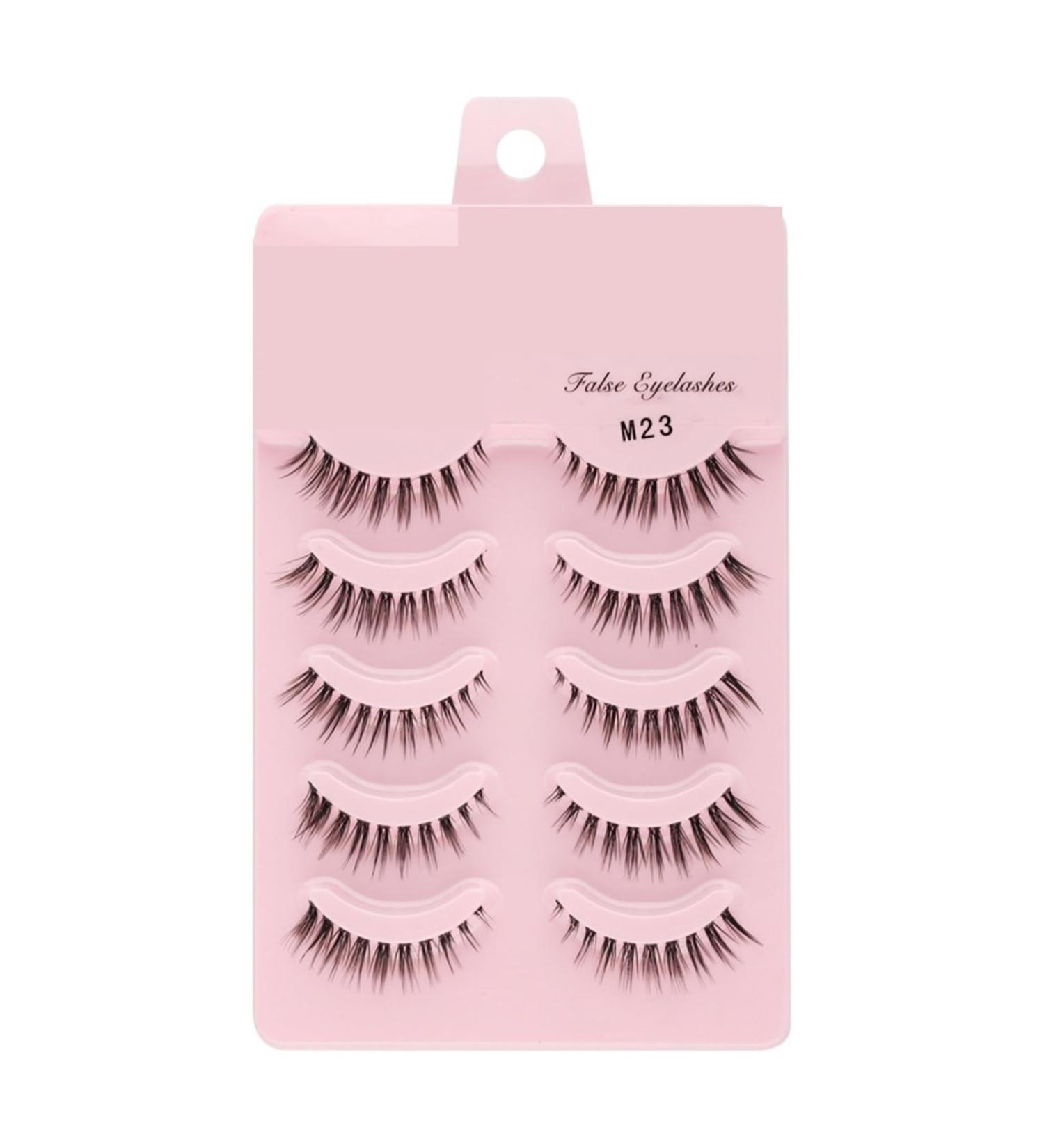 UAMOU 2-50Boxes Manga Lashes False Eyelashes Doll Korean Natural Anime Lashes Spiky Thick Faux Mink Eye Lash Strips Makeup Cheerfully (Color : M23 Size : 10 boxes) - Buy Online on GoSupps.com