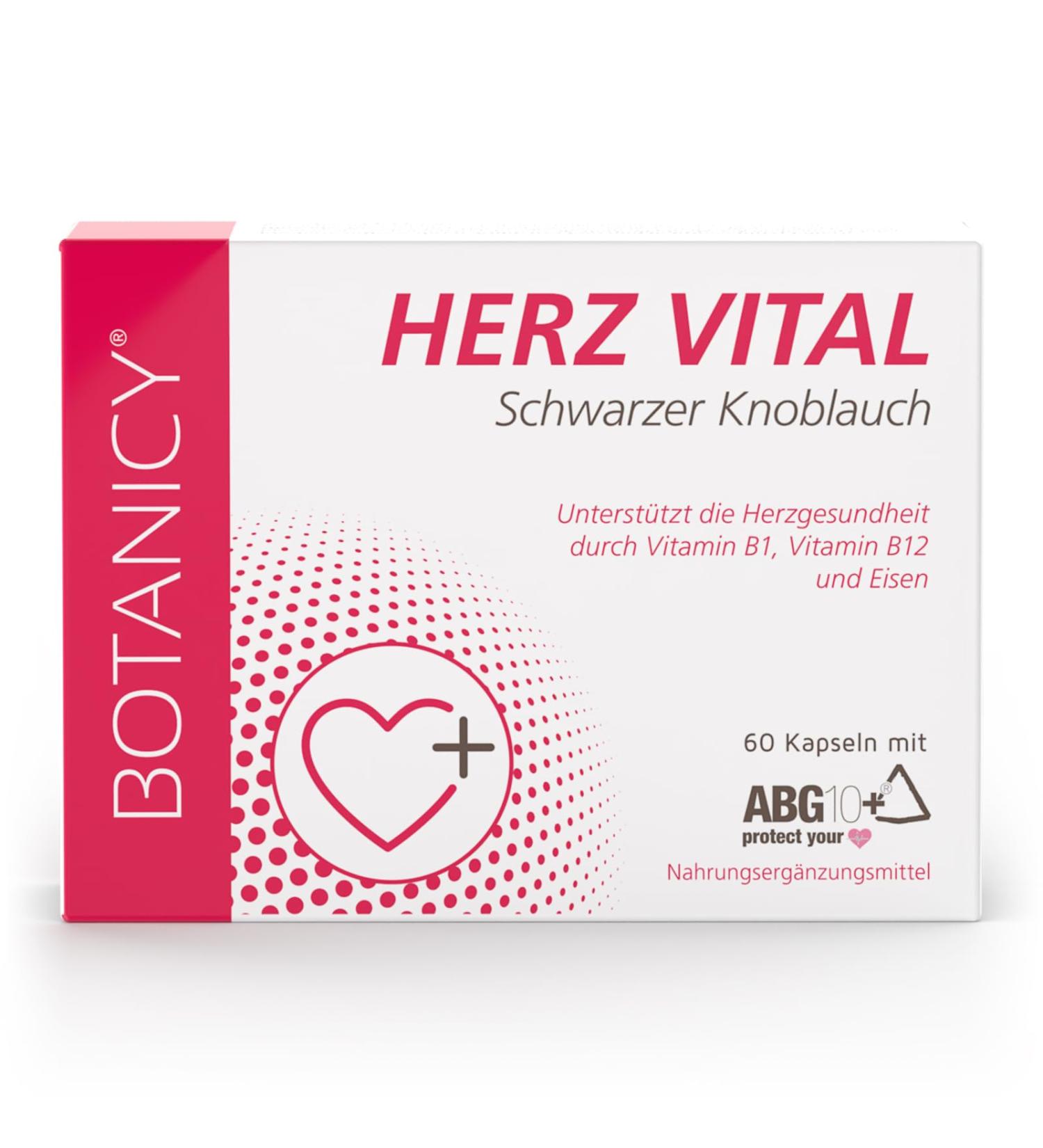 Premium Botanicy Vital High-Dose Garlic Capsules ABG10+ | Best Bioavailability for Heart & Vessels | 60 Capsules Monthly Pack - 30g - Buy Online on GoSupps.com