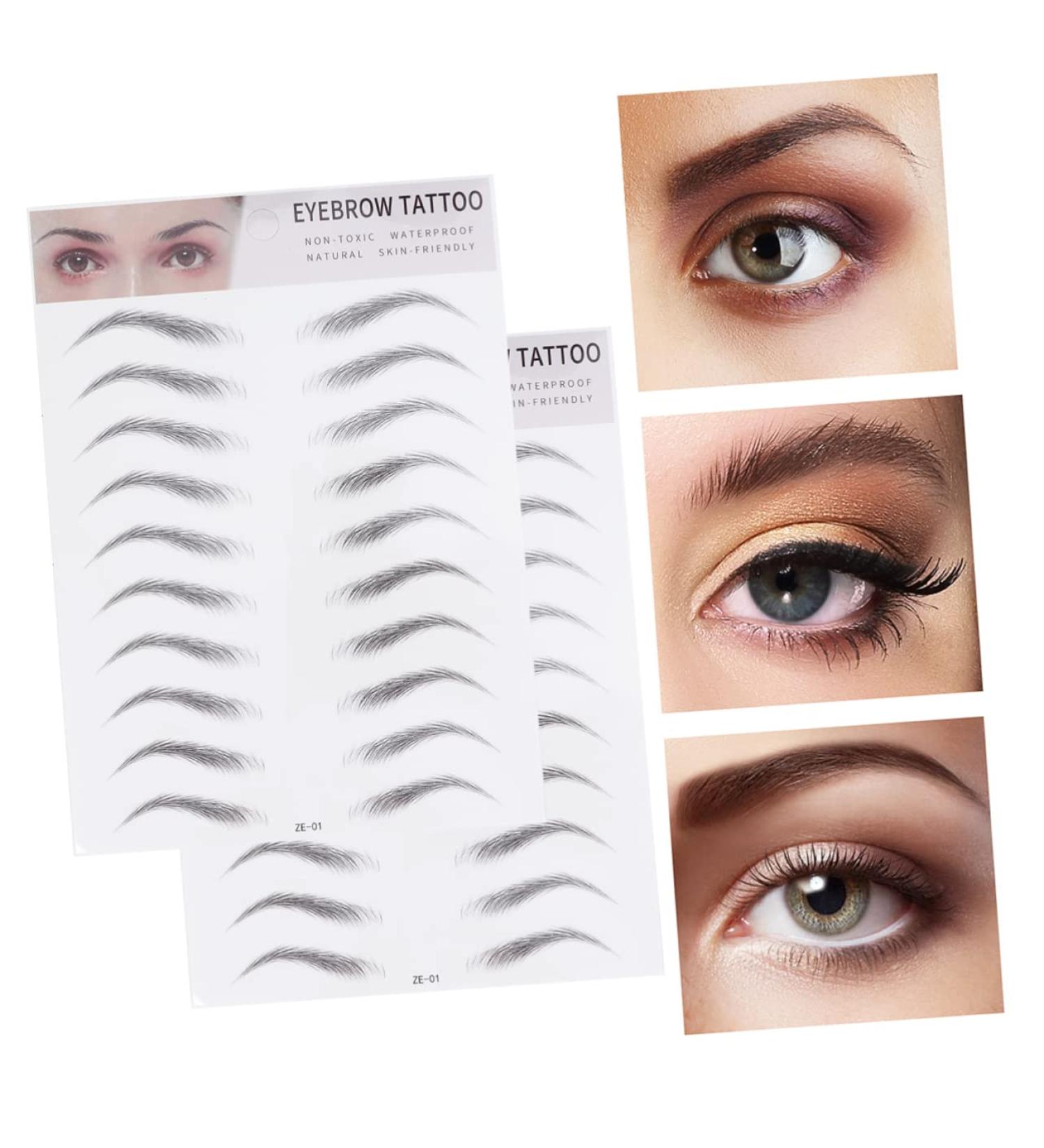Housoutil 2pcs 3d Eyebrow Stickers Mens Eyebrow Stickers Brow Tool Imitation Eyebrow Human Body 6d Model Head 20.50X15.00X0.20CM Black - Buy Online on GoSupps.com