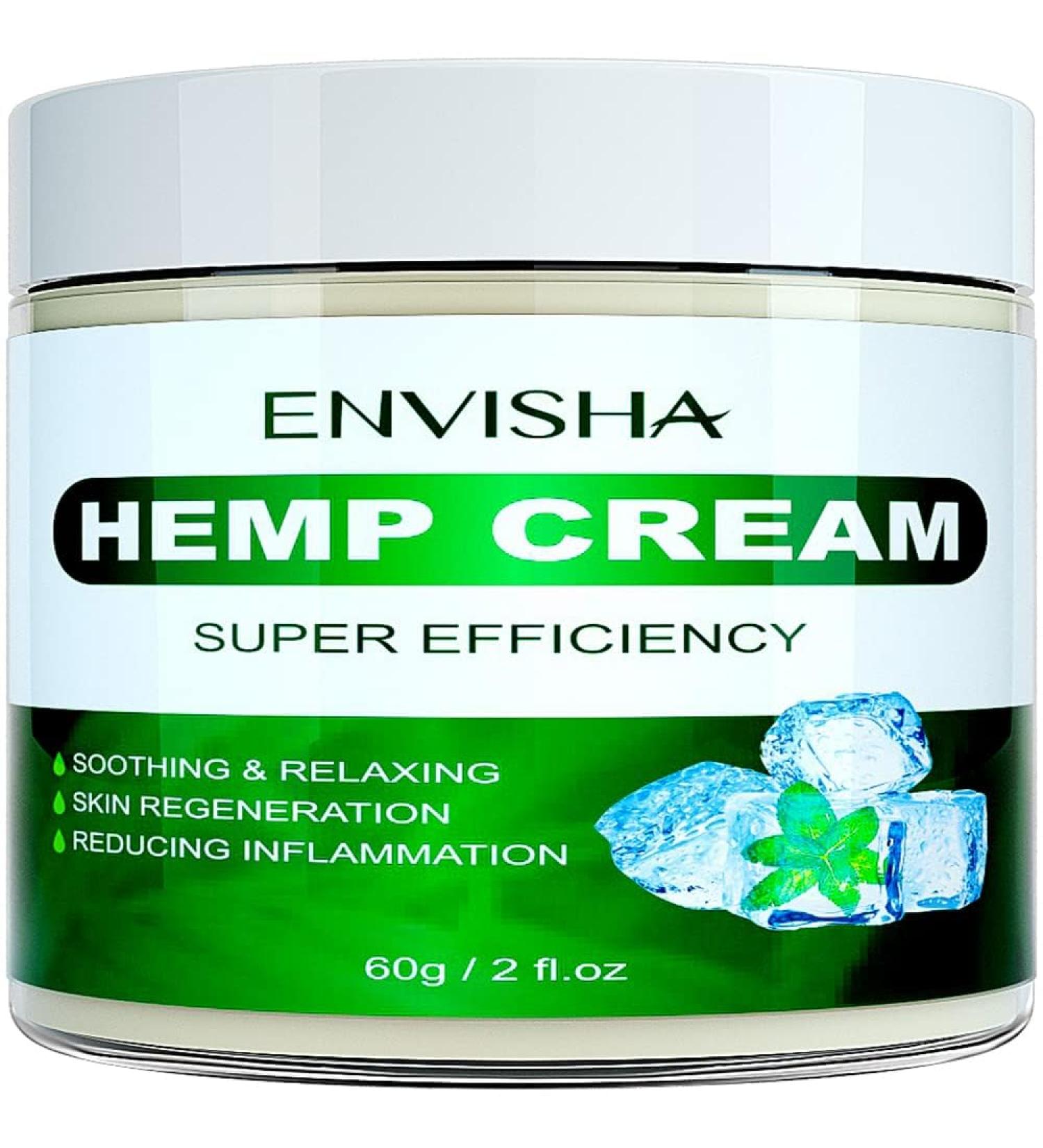 ENVISHA Hemp Cream - Hydrating & Moisturizing Body Cream for Men and Women - 2 oz - Buy Online on GoSupps.com