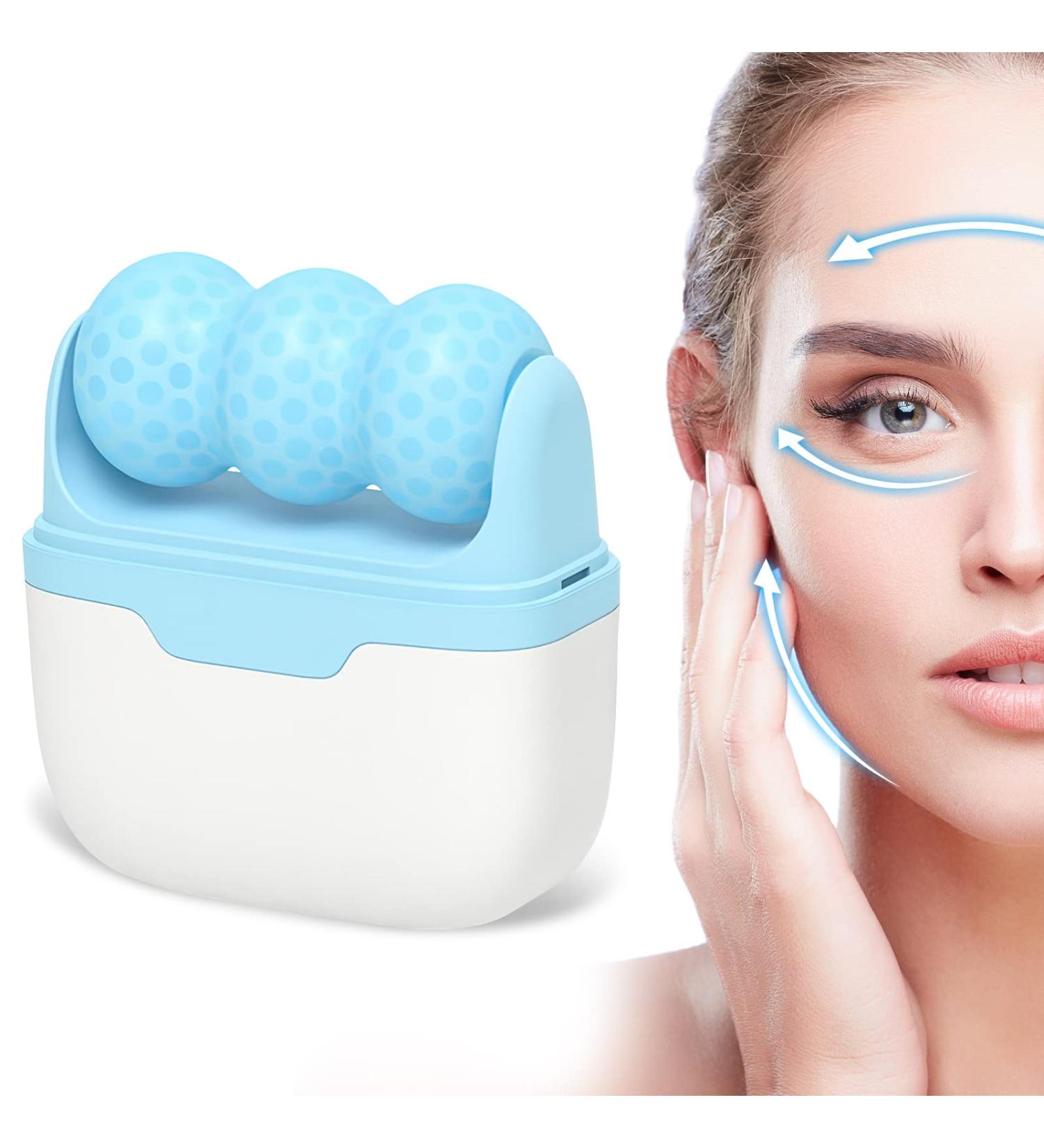 2-in-1 Face Ice Roller - Reduces Puffiness, Migraine Pain Relief - Skin Care - Buy Online on GoSupps.com