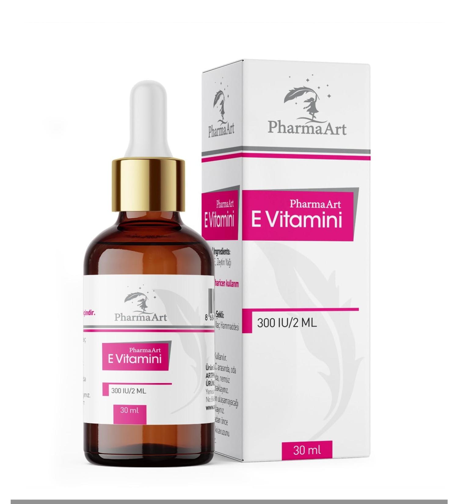 Vitamin E and Olive Oil for Skin and Face - Moisturizing & Hydrating Nourishing for Face Hands and Body 300 IU 1 Fl Oz