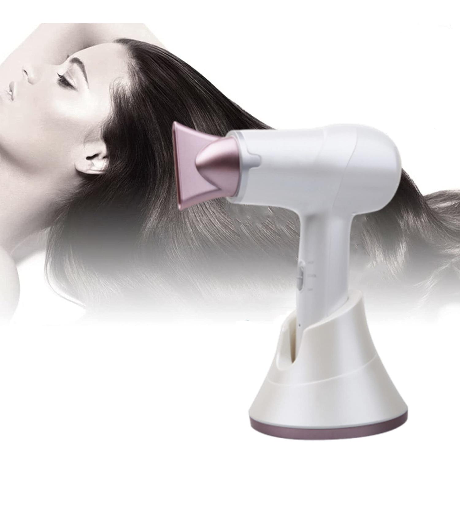 Cordless Hair Dryer Rechargeable Travel Hair Dryer Portable Lightweight Hair Dryer 3 Hot/Cold Settings Gift for Women - Buy Online on GoSupps.com
