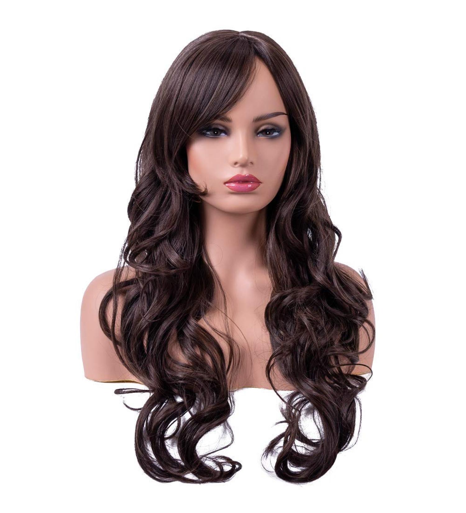 Long Wavy Dark Brown Wig for Women | Full Hair Cosplay & Daily Use | Includes Wig Cap | SXL1485 - Buy Online on GoSupps.com