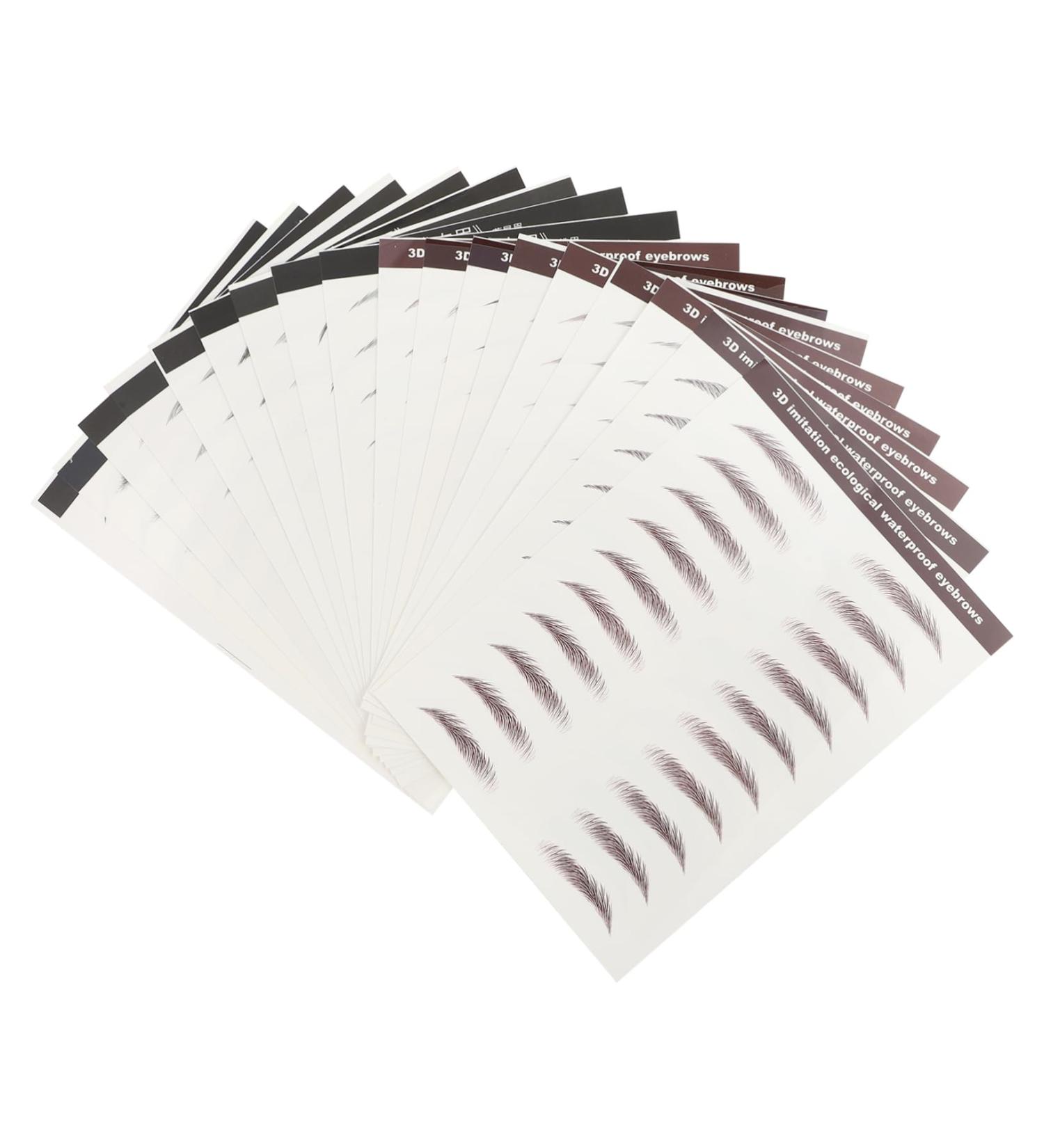 Housoutil 18pcs Eyebrow Stickers Waterproof Sticker Temporary Eyebrow Tool 3d Semi-permanent Transfer Stickers - Buy Online on GoSupps.com