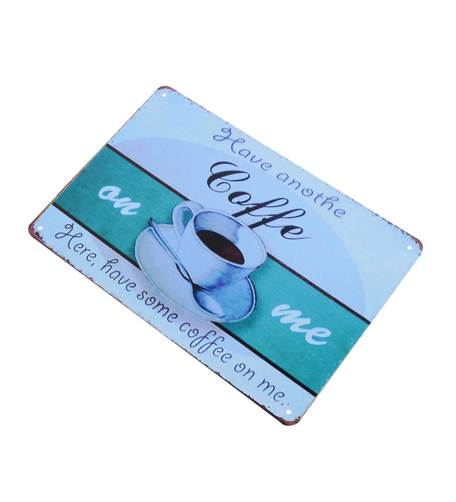 EXCEART Sheet Coffee tin Painting Vintage Posters Cocktail Poster Coffee bar Decorations Coffee Wall Poster Tin Sign Wall Metal Coffee Posters Hanging Painting Metal Sign Cafe Wall Decor - Buy Online on GoSupps.com