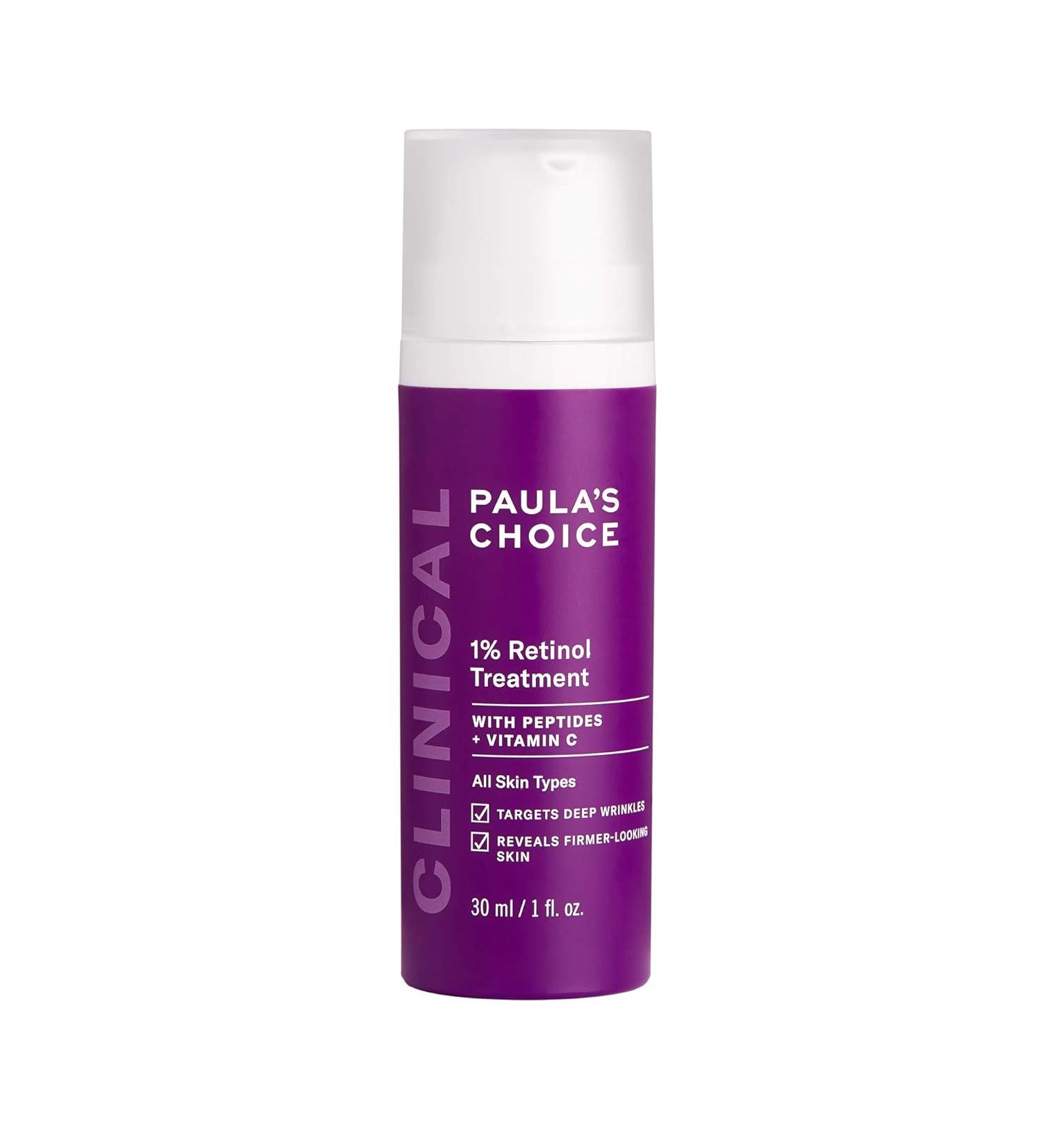 Paula's Choice CLINICAL 1% Retinol Treatment Cream with Peptides  Vitamin C & Licorice Extract  Anti-Aging & Wrinkles  1 Ounce - Buy Online on GoSupps.com