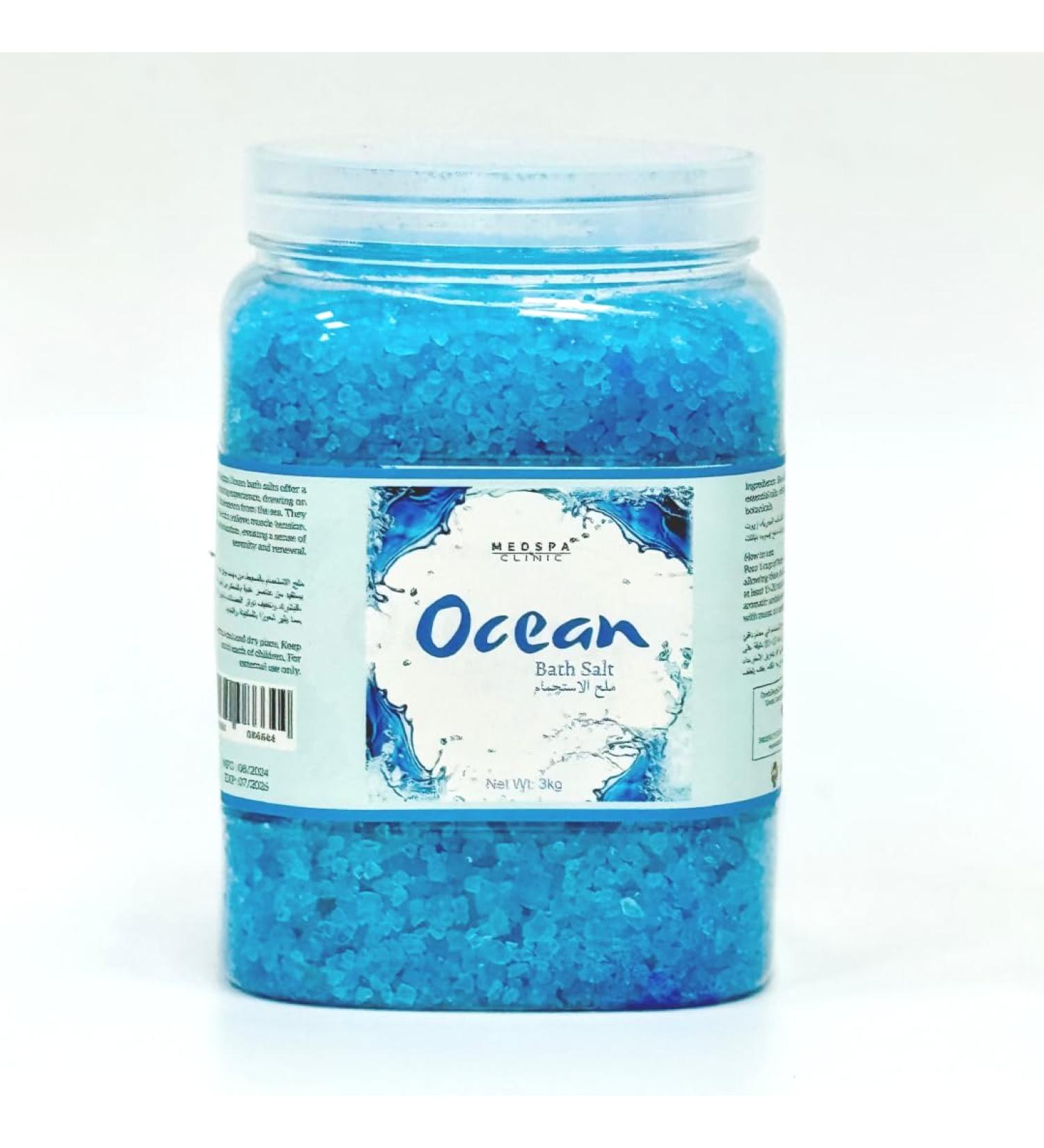 MedspaClinic Bath Salt 3KG- Ocean Salt - Natural Bath Salts - Best for Good Sleep - Relaxing - Calming - Body Care - Beauty - Aromatherapy