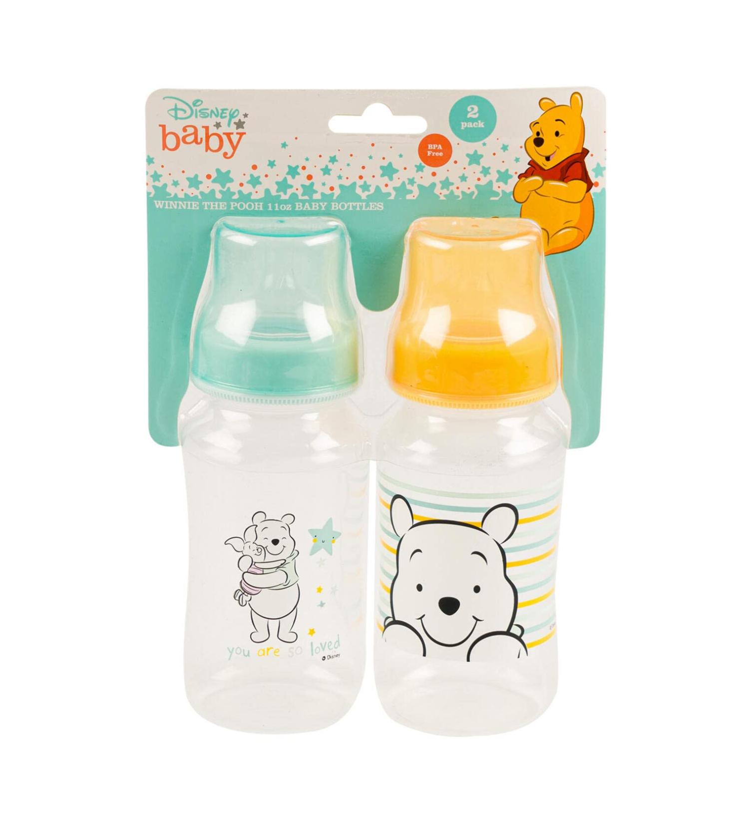 Disney Winnie The Pooh 11 OZ Bottles 2 Pack BPA Free Baby Gift FD51174
