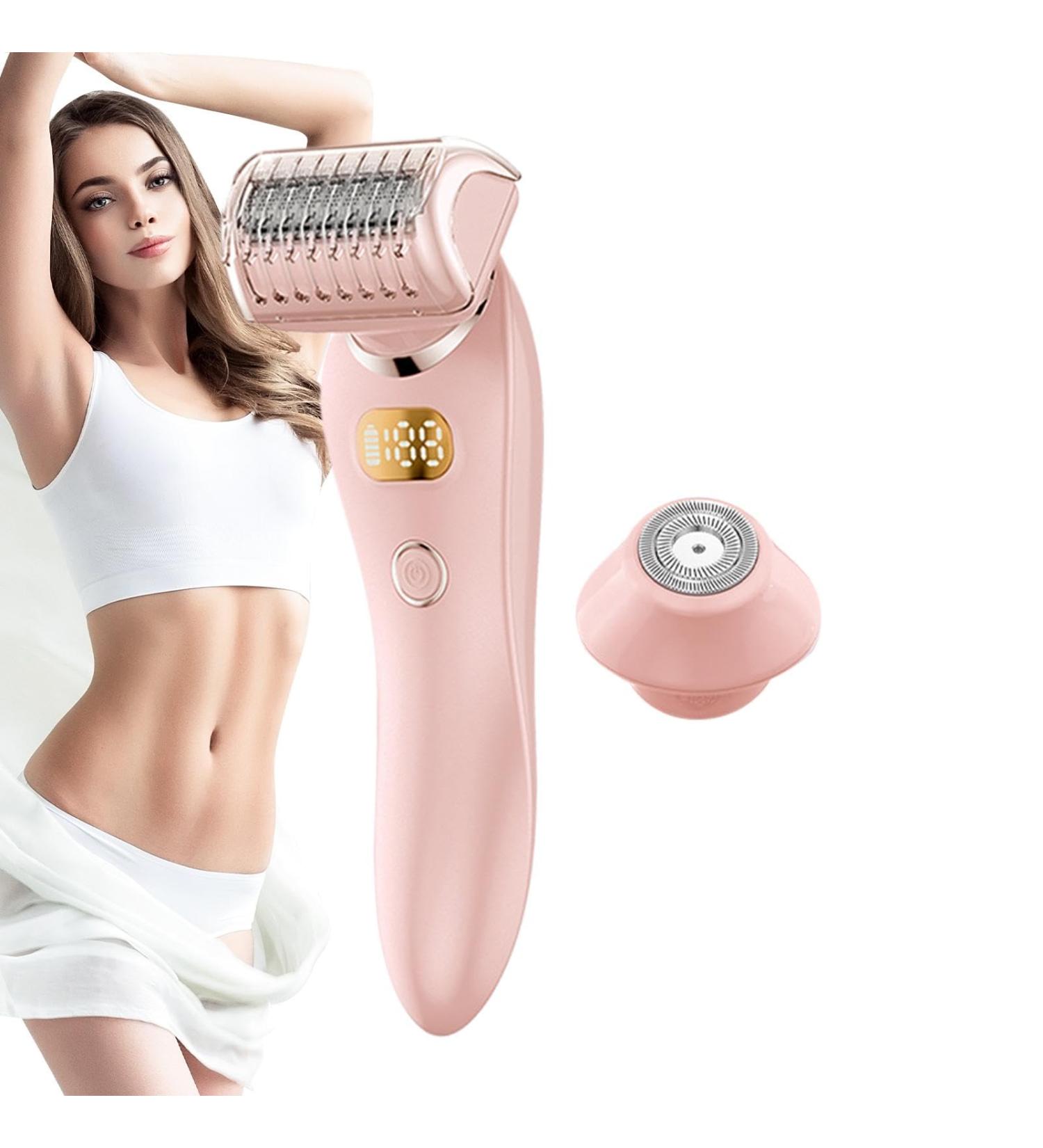 Bikini Trimmer Painless Hair Remover for WomenWet & Shavers for Women 2 in 1 Travel Arm Hair Trimmer for Women for Eyebrows Lips Face Legs Body Pink - Buy Online on GoSupps.com