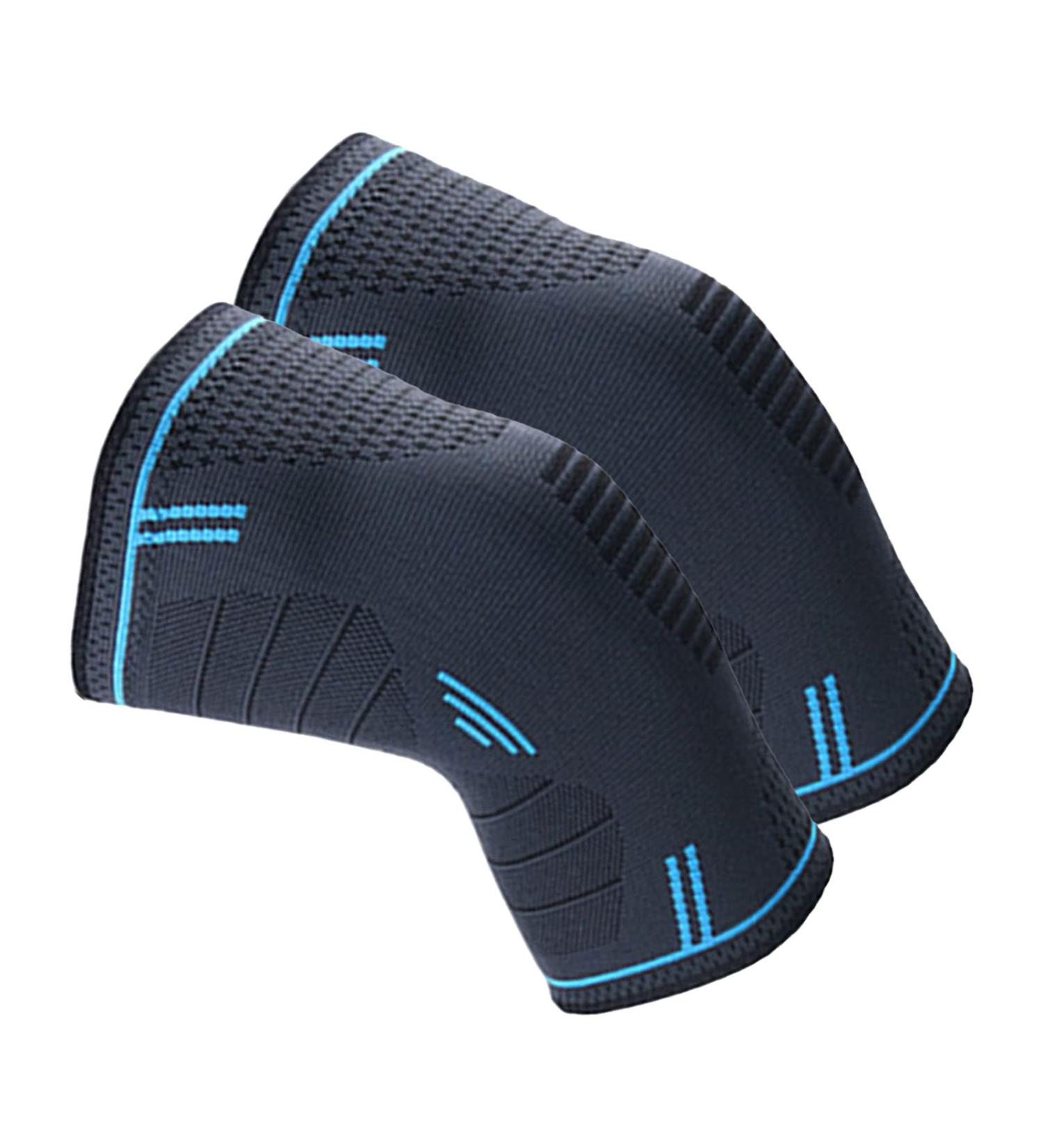 Knee Brace - Nylon Knit Knee Support & Pads for Running & Basketball | Size M - Comfort & Protection - Buy Online on GoSupps.com