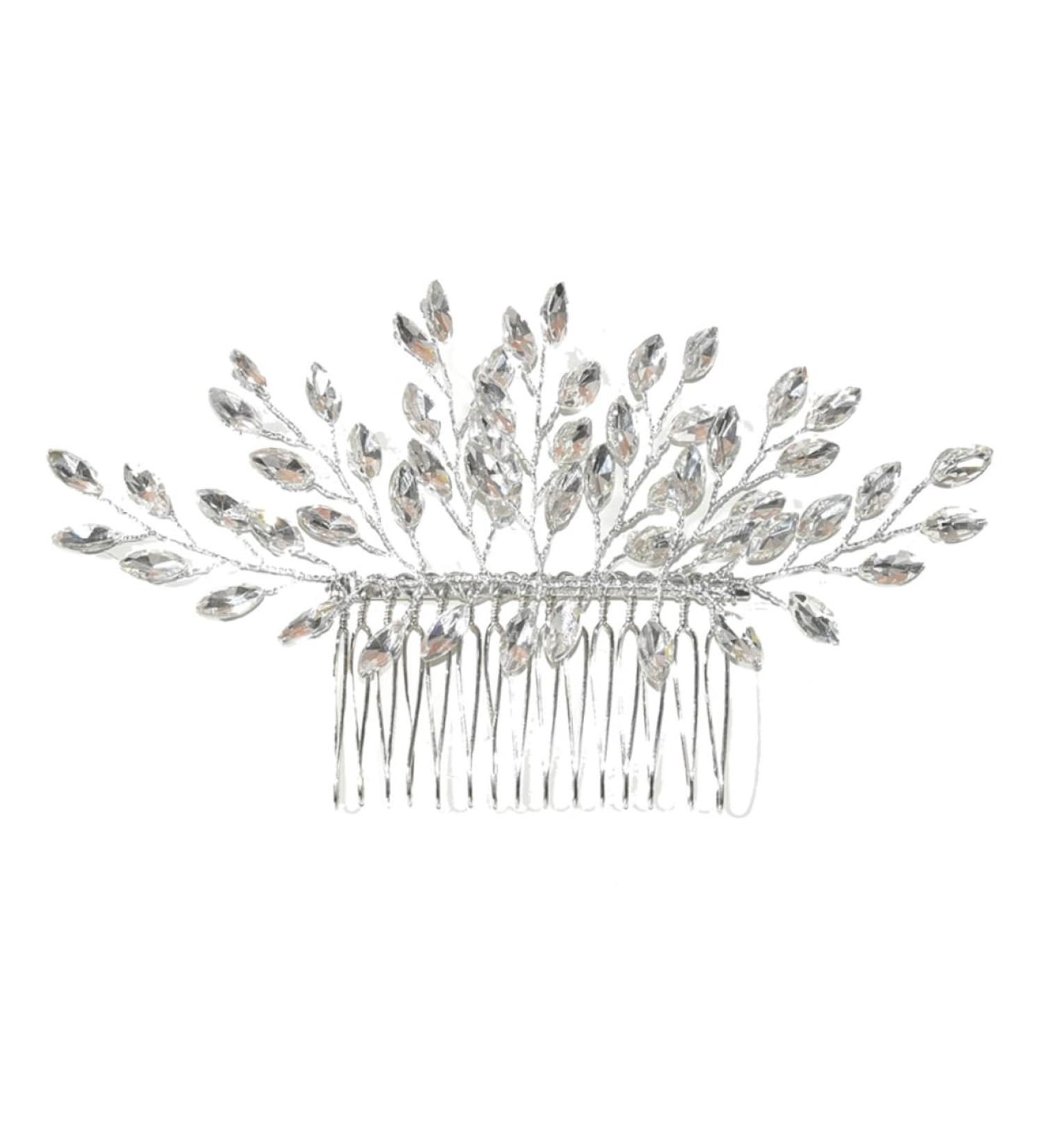 VINTORKY Hair Comb Bridal Flower Headpiece Hanfu Chinese Chignon pin Flower Hair Clips for Women Chinese Hair pin Hair Side Combs Leaves Headpiece Slide Combs Bride Rhinestones Wedding Iron - Buy Online on GoSupps.com