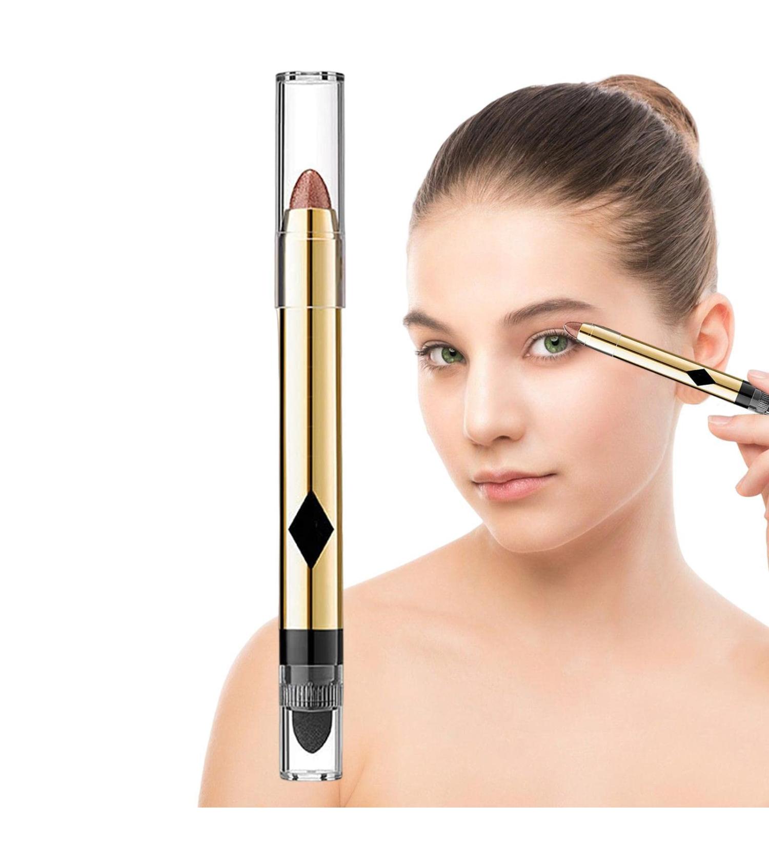 2-in-1 Pearlescent Eyeshadow Makeup | Double-Ended Pearlescent Cream Eye Shadow Pencil | Highlighter Makeup Stick Eye Shadow Stick Fine Eyeliner 05# - Buy Online on GoSupps.com