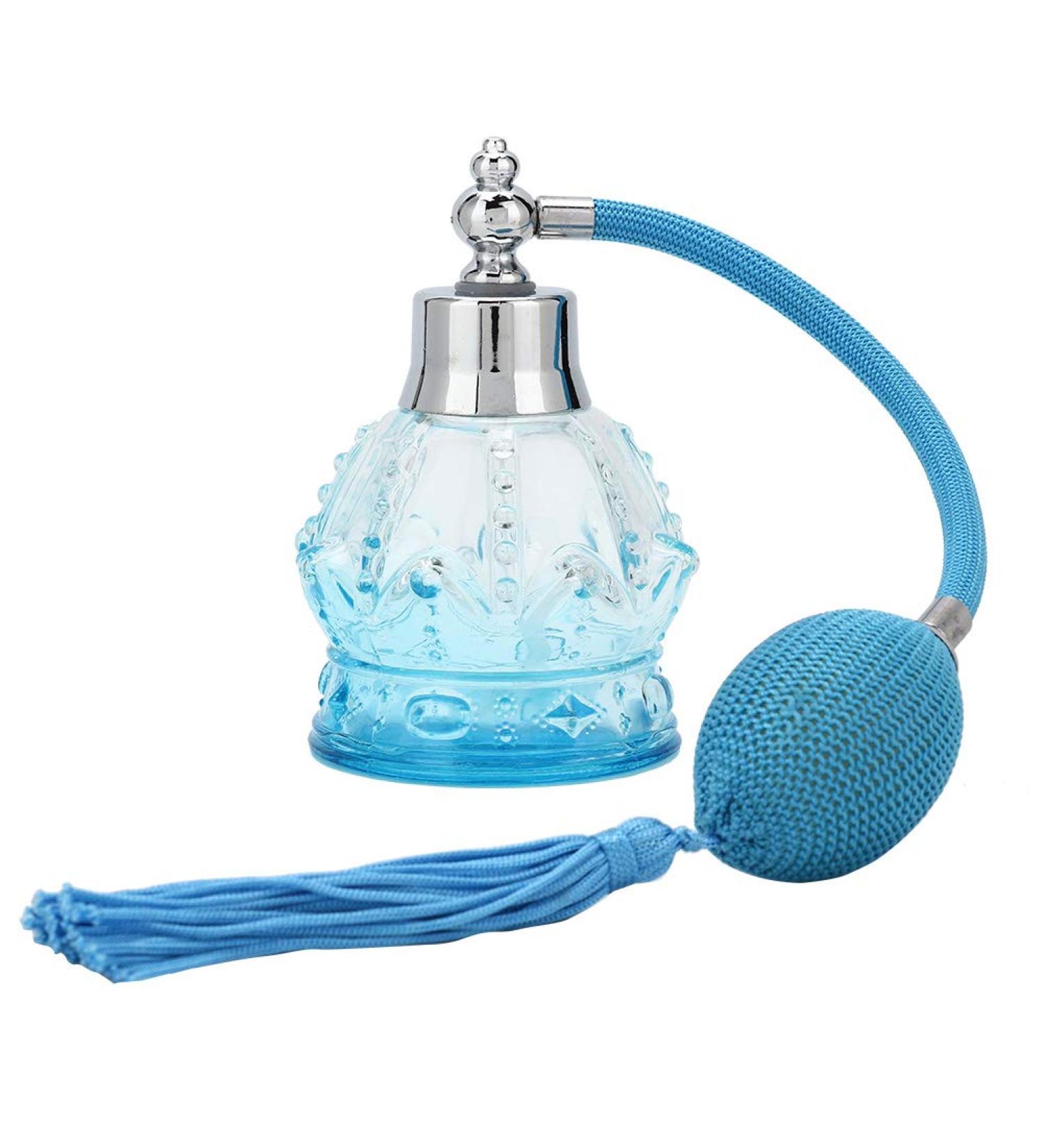 ZJchao 80ml Refillable Perfume Bottle - Carved Glass Spray Atomizer for Travel | Luxury Empty Fragrance Container - Buy Online on GoSupps.com