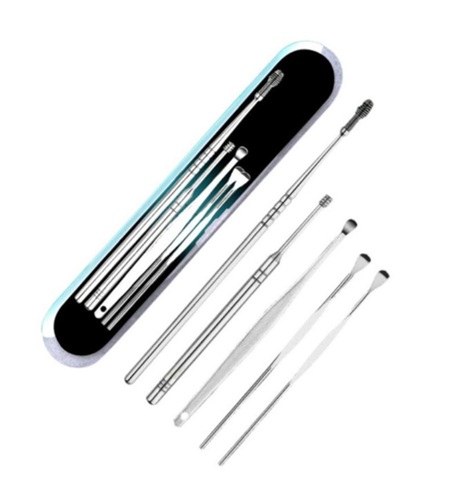 UINKE 5 Pcs Stainless Steel Ear Pick Set with Storage Box - Ear Curette Ear Wax Remover - Buy Online on GoSupps.com