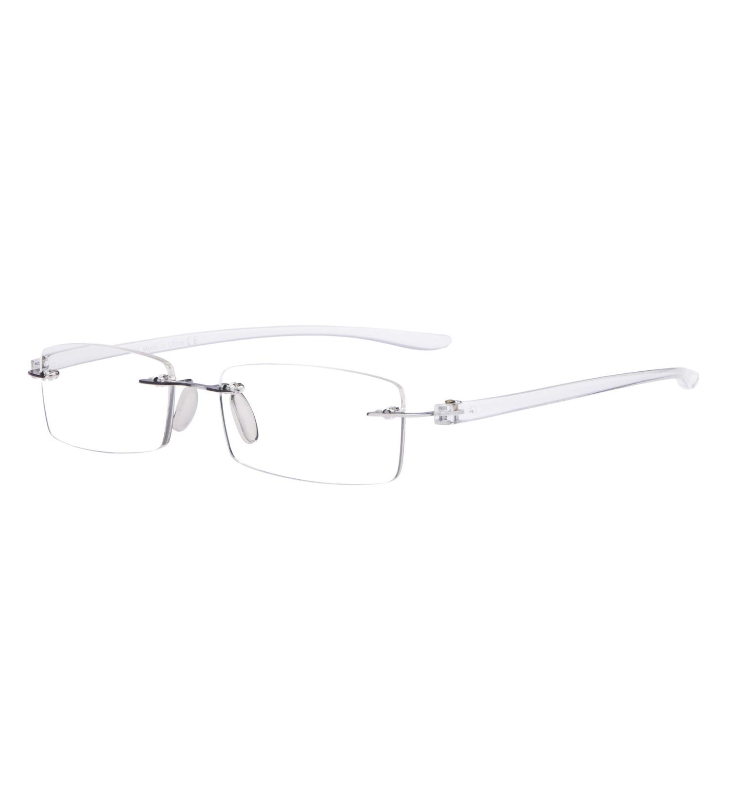 Eyekepper Small Rimless Reading Glasses for Women and Men - Transparent Arms +1.50 Strength - Buy Online on GoSupps.com