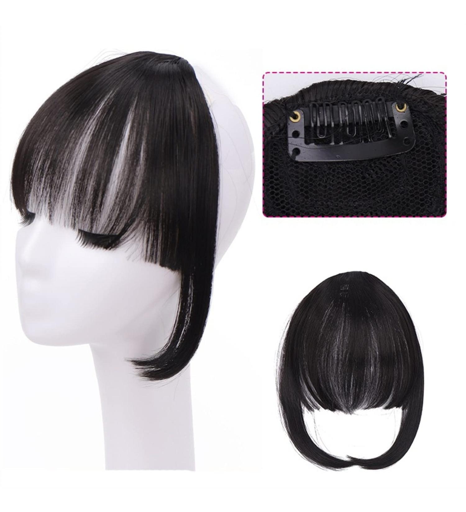 Bangs Hair Clip Clip in Bangs Fringe Hair Extenisons Synthetic Natural Front Clip in Neat Bangs 1 Piece Heat-resistant fiber Fringe Bangs Hairpieces for Women Girls Bangs Clip in Hair (Color : 2) - Buy Online on GoSupps.com