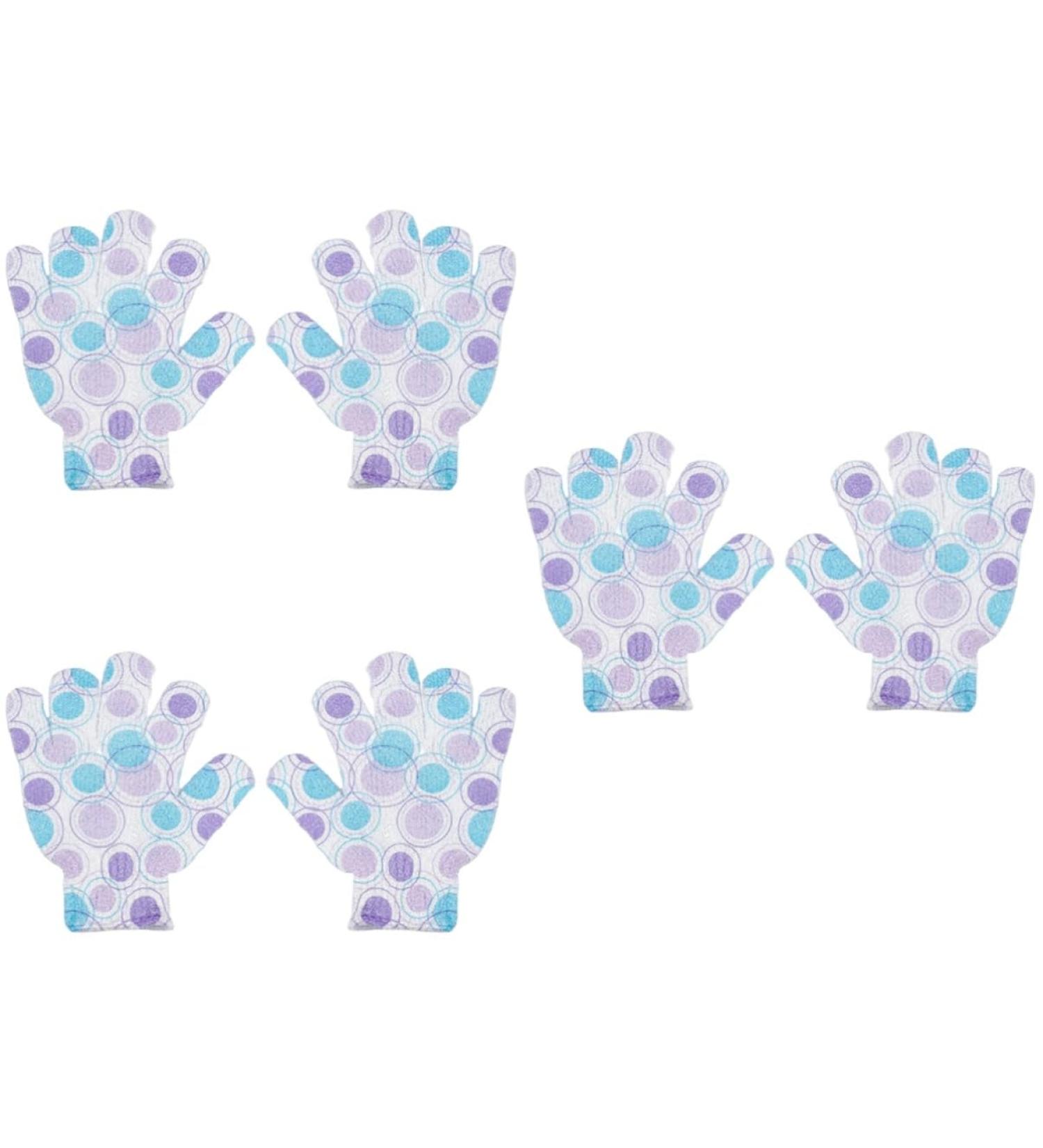 Beaupretty Exfoliation Mitt 3 Pairs Printed Bath Gloves Shower Gloves Exfoliating Gloves Five Fingers Child Shower Wipe Exfoliating Glove - Buy Online on GoSupps.com