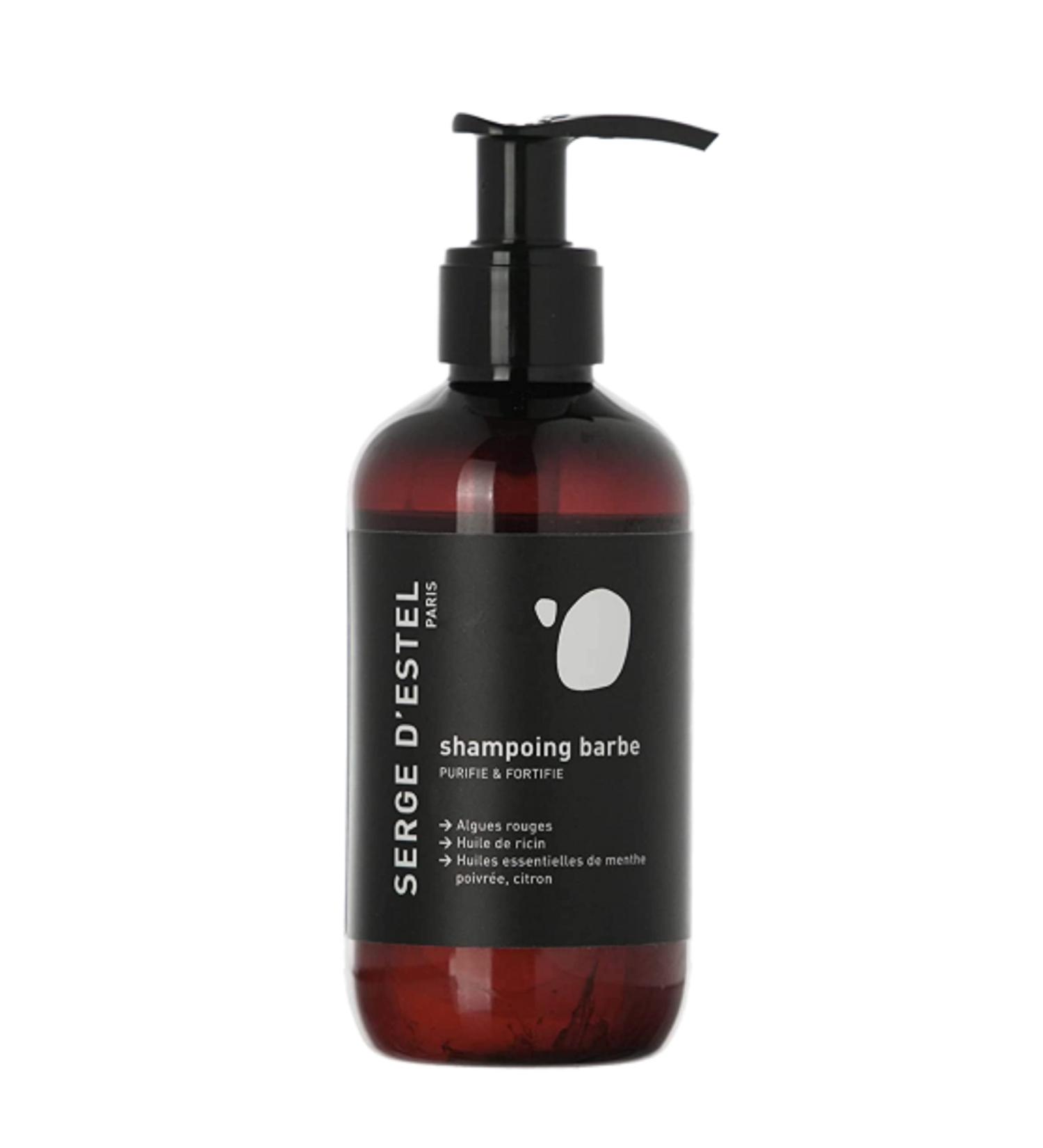 SERGE D'ESTEL PARIS Sulfate-Free Beard Shampoo 200ml Boosts Beard Growth Purifies and Softens Hair Vitamin Formula 100% Vegan Made in France