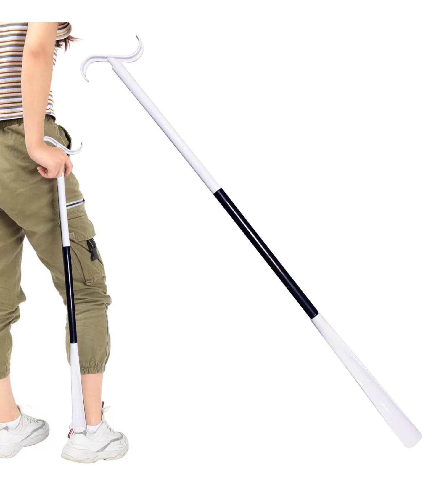 Elderly Sock Remover | Sock Assistance Device | with Shoe Horn Function Socks Helper Adjustable Multifunction Detachable Dressing Hook for The Lazy Pochy Black/White E - Buy Online on GoSupps.com