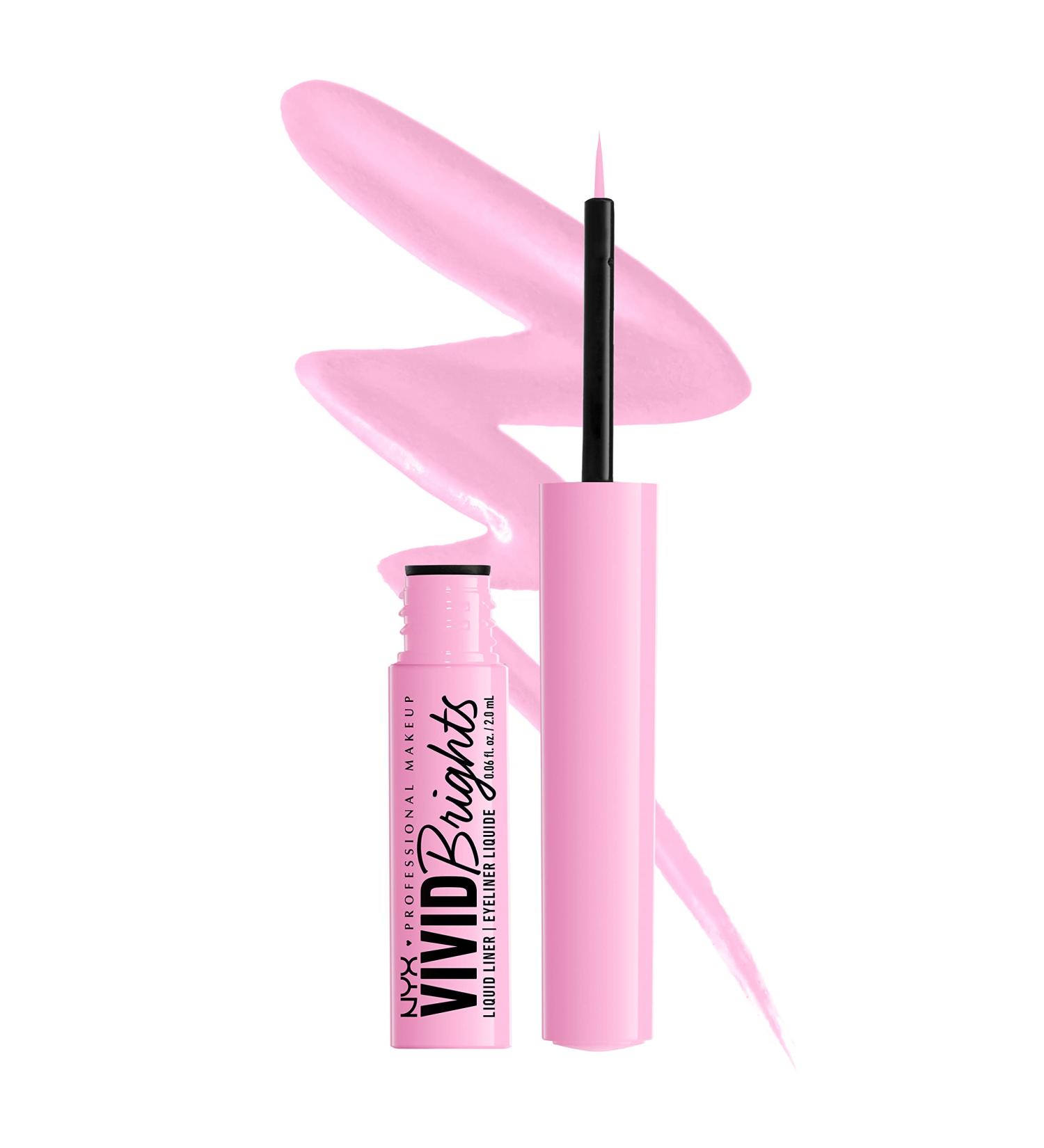 NYX Vivid Brights Liquid Liner - Sneaky Pink 09 | Smear-Resistant Eyeliner - Buy Online on GoSupps.com