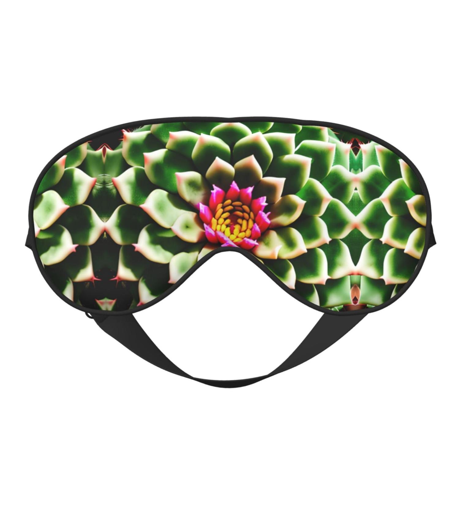 SSIMOO Blooming Cactus Flower Double-Sided Eye Mask | Soft Light Blocking | Enhance Sleep Quality | International Shipping - Buy Online on GoSupps.com
