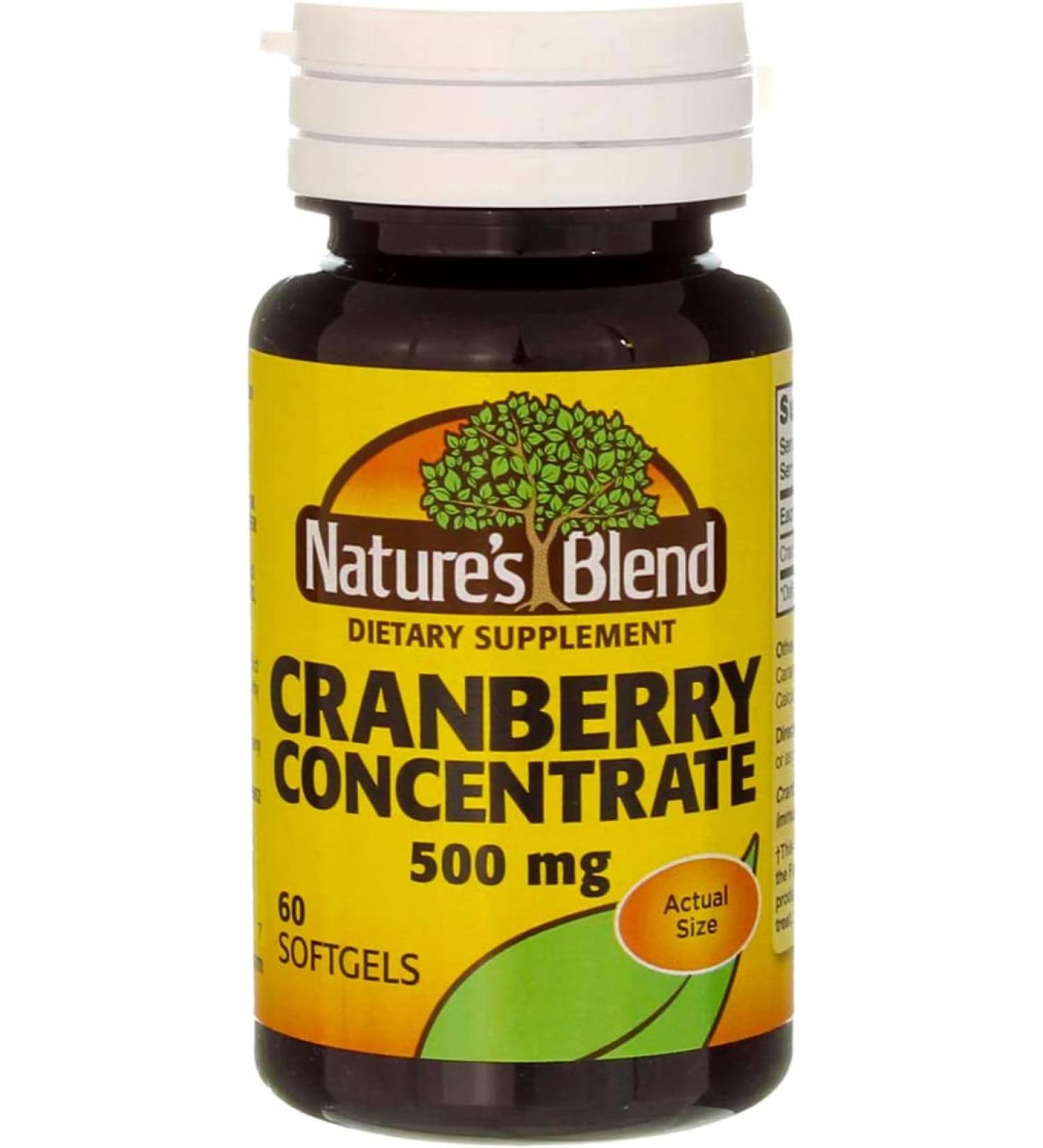 Nature's Blend Cranberry Concentrate 500 Mg 60 Softgels Pack of 6 - Buy Online on GoSupps.com