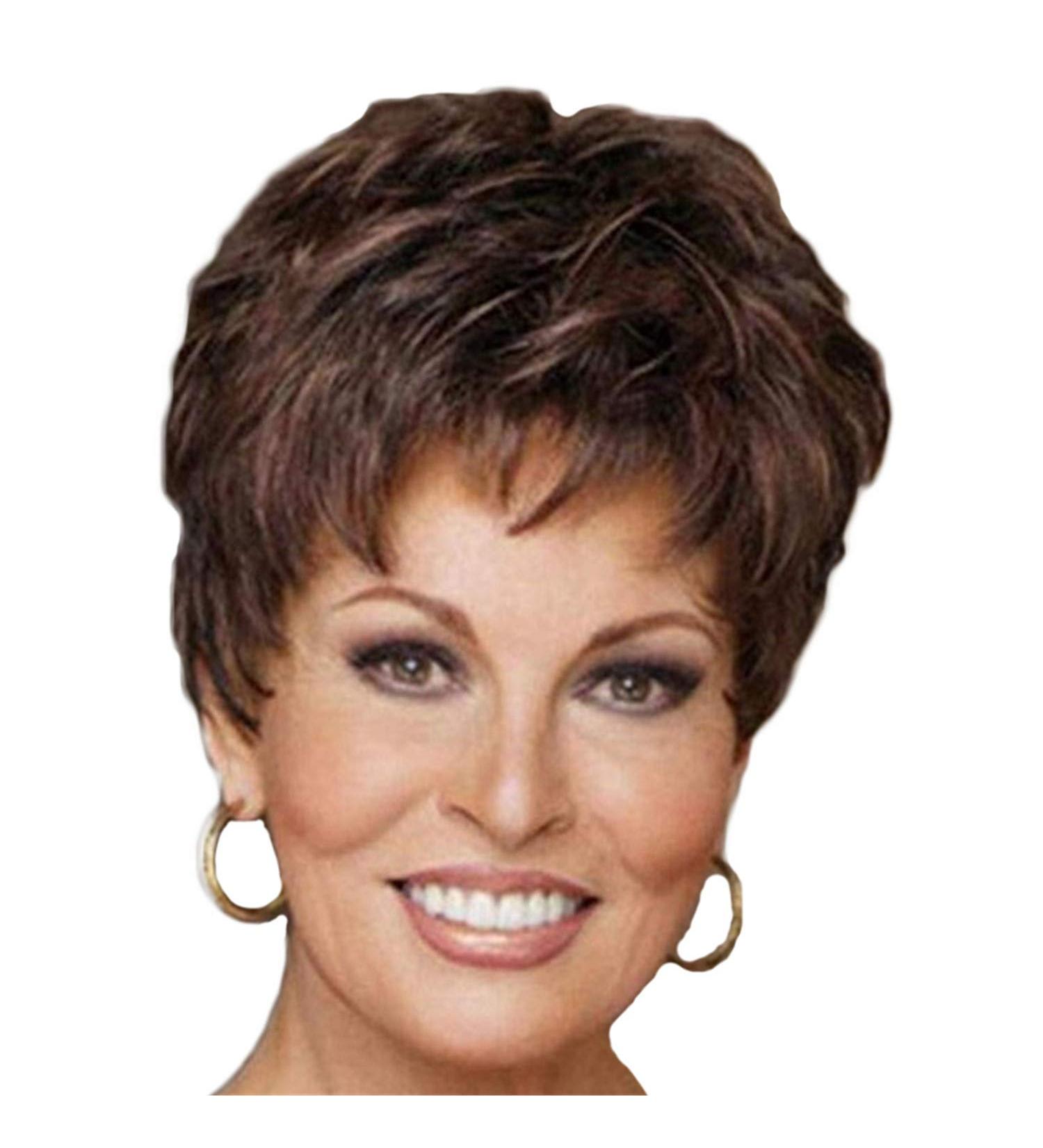 Jier Short Brown Wigs for Women | Curly Real Hair Wig - Stylish & Generous Fit - Buy Online on GoSupps.com