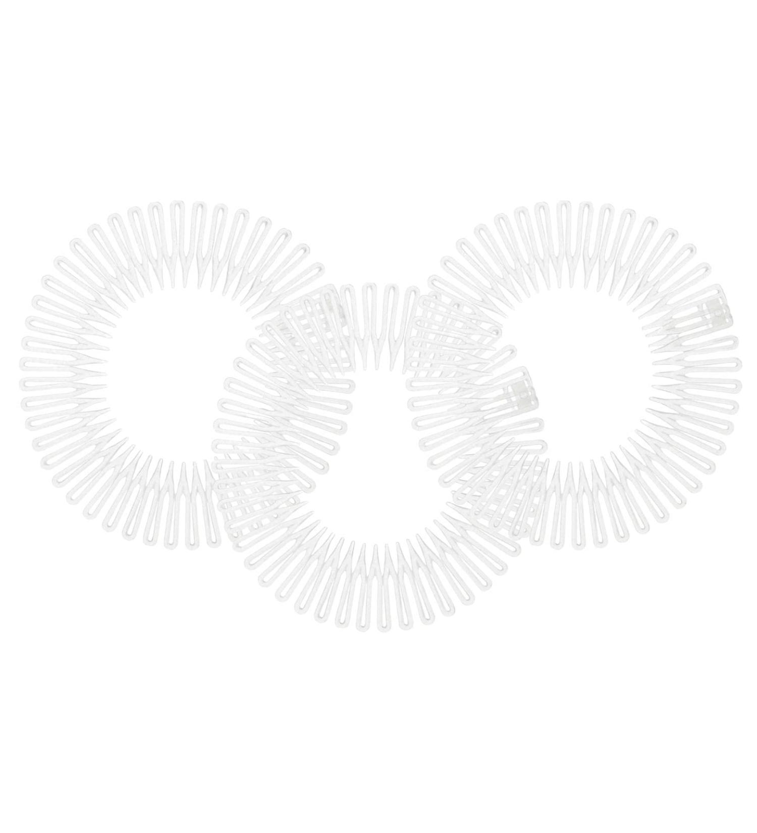 Topkids Flexi Comb & Flexiband Headband Set of 3 - Anti-Snap Durable Spider Hair Bands - Transparent Zigzag & Stretch Hair Accessories for Kids - Buy Online on GoSupps.com