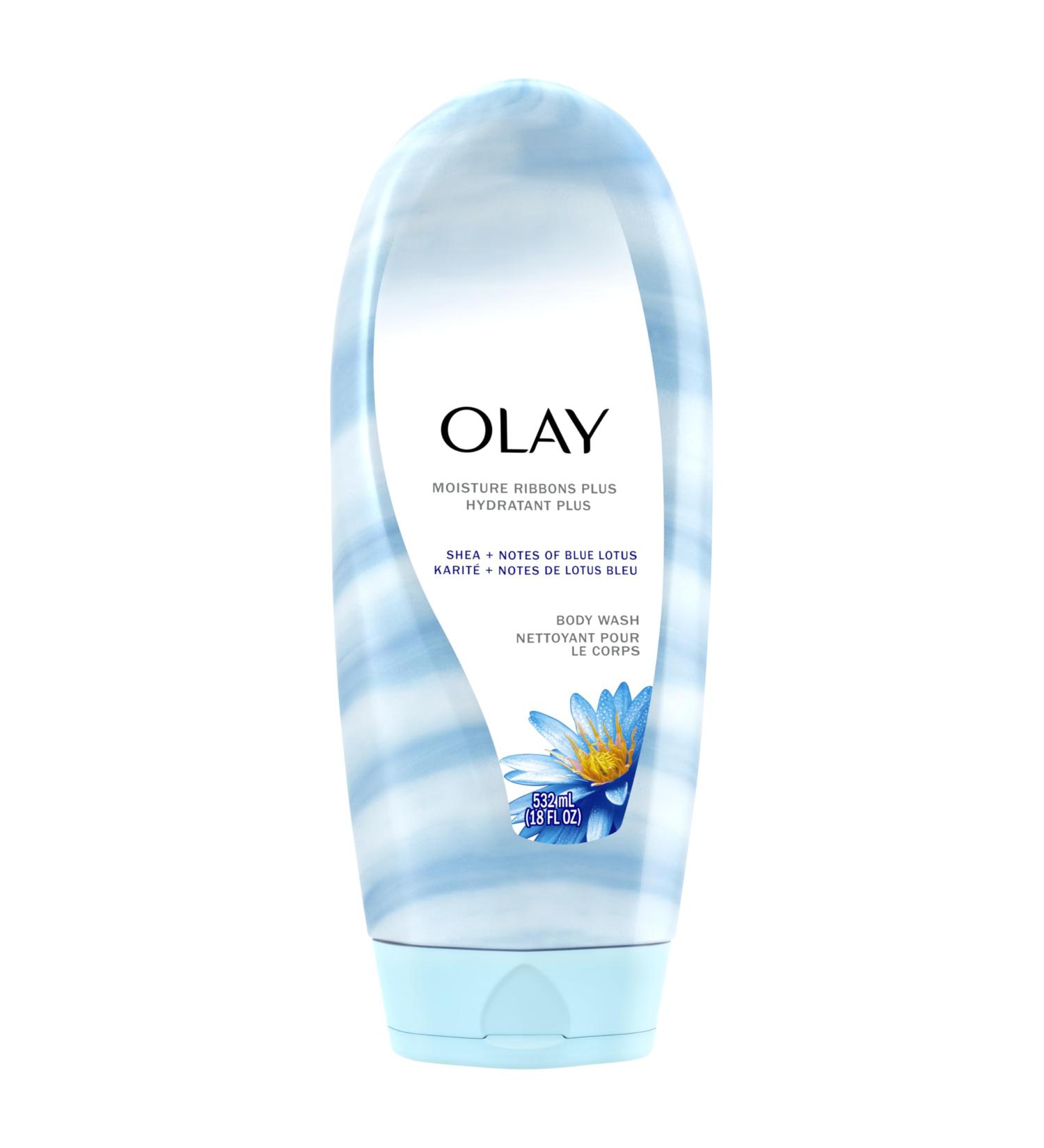 Olay Body Wash for Women Moisture Ribbons Plus Deep Conditioning & Moisturizing Formula Long Lasting Smooth Soft Skin For All Skin Types Shea Butter & Blue Lotus Scent 18 fl oz - Buy Online on GoSupps.com