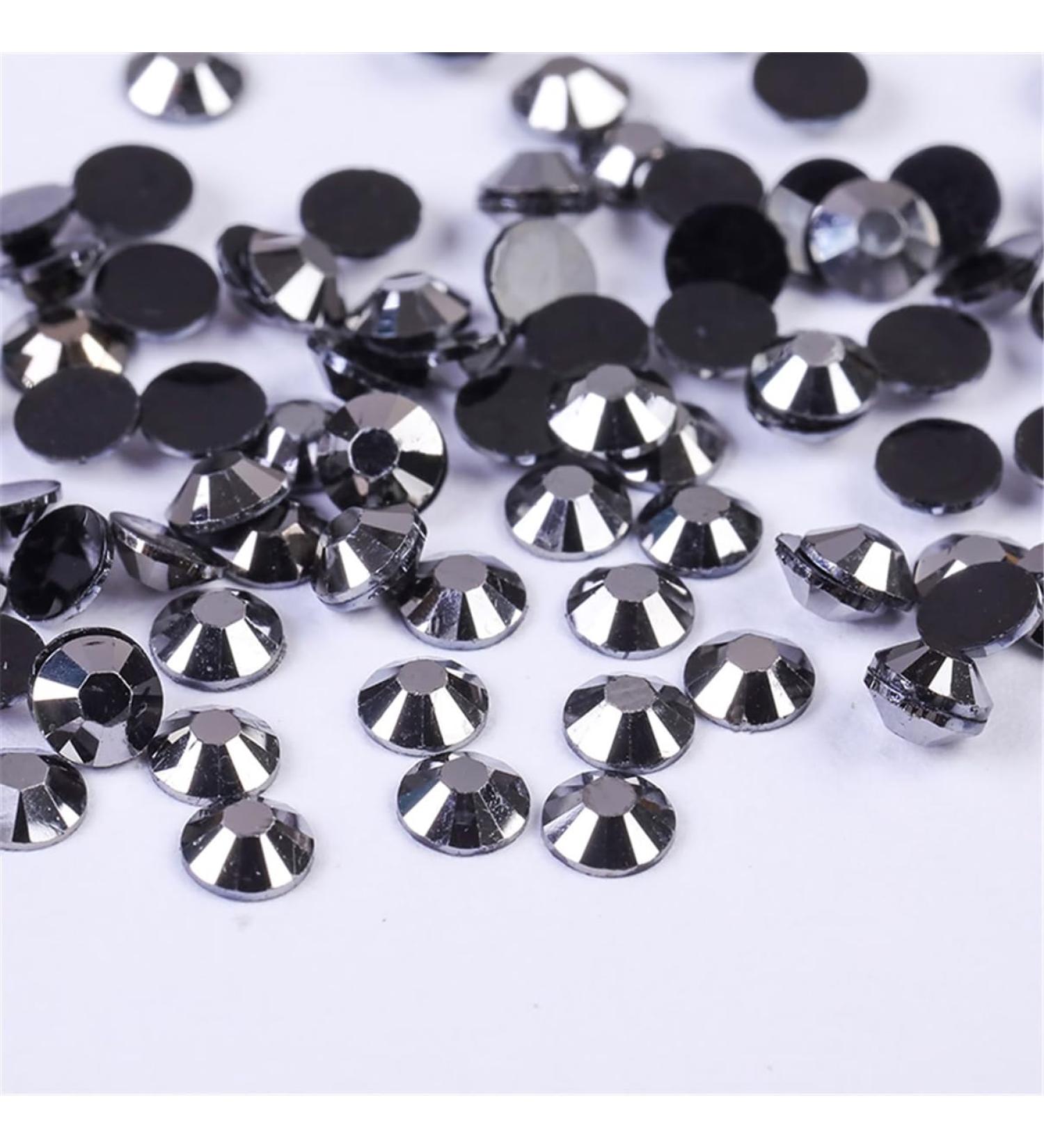 3000 Pieces SS6 2mm Flatback Rhinestones Clear Glass Round Gems Crystals for Nail Art DIY Crafts Clothes Shoes Bags (Mineral Gray) - Buy Online on GoSupps.com