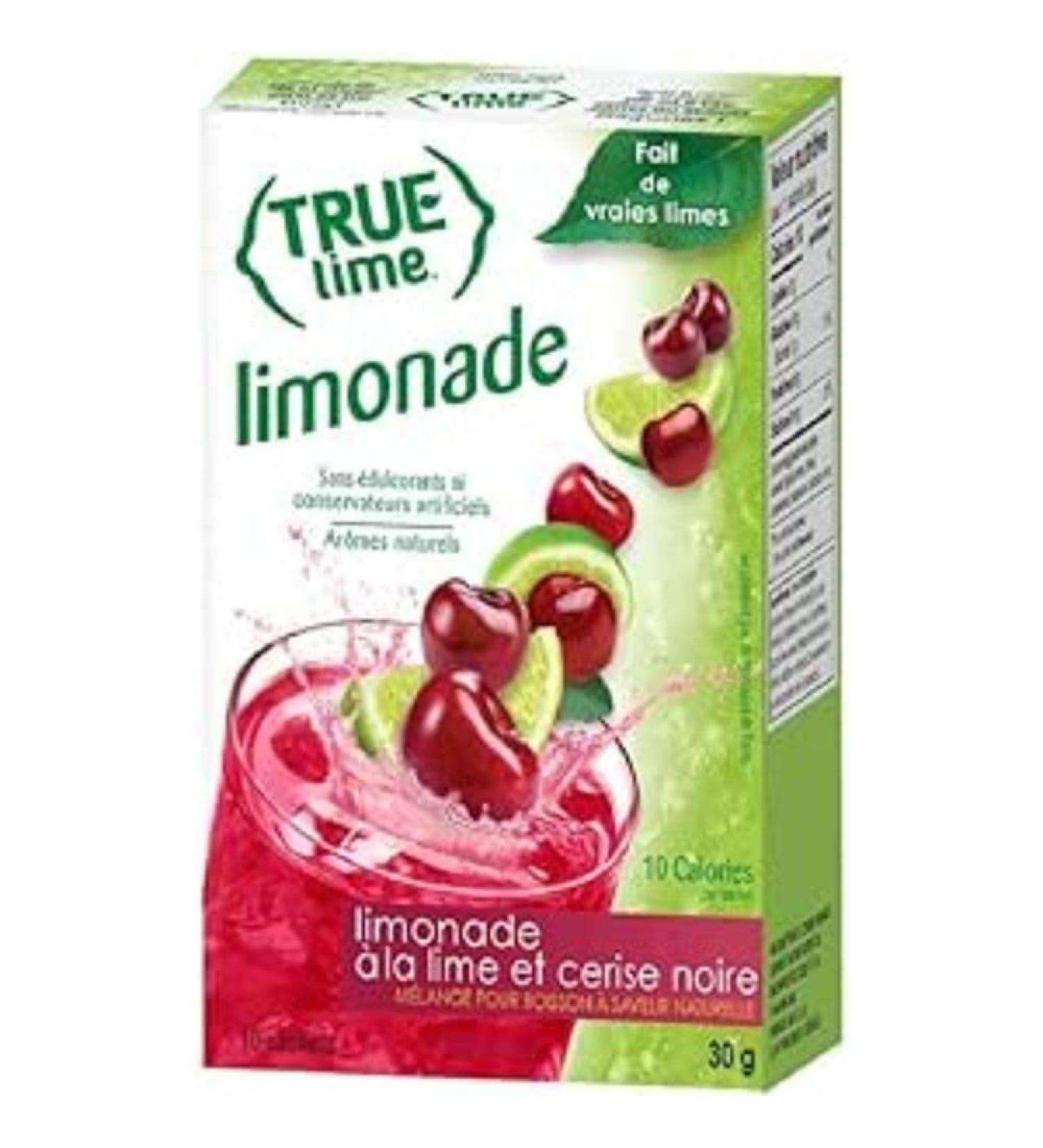 True Lime Black Cherry Lemonade Water Enhancer Drink Mix Low-Calorie Powdered Drink Mix Water Flavor Packets with Stevia (10 Packets) Black Cherry 10 count (Pack of 1) - Buy Online on GoSupps.com