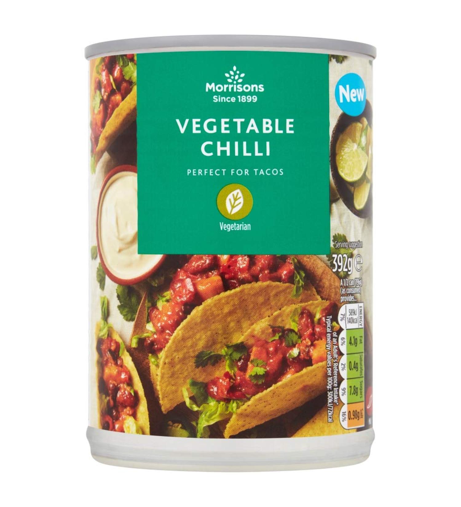 Morrisons Vegetable Chilli 392 g x 6