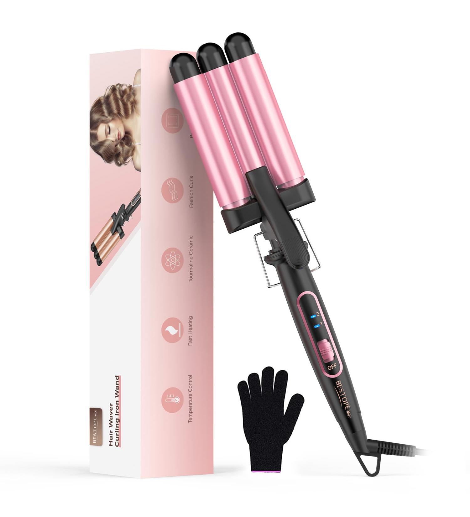 Buy Bestope 3-Barrel Wave Iron - 22mm Mermaid Hair Waver for Long & Short Hair - Fast Heating Curling Iron with 150 C/210 C Settings - International Shipping Available - Buy Online on GoSupps.com