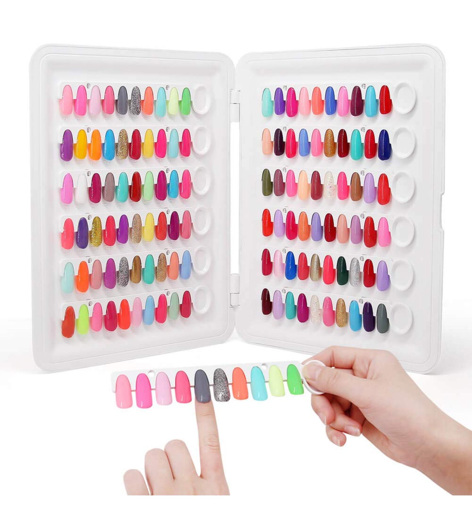 Nail Display Book C8 - 120 Color Swatch Board for Gel Polish Samples - Nail Technician Must-Have - Buy Online on GoSupps.com