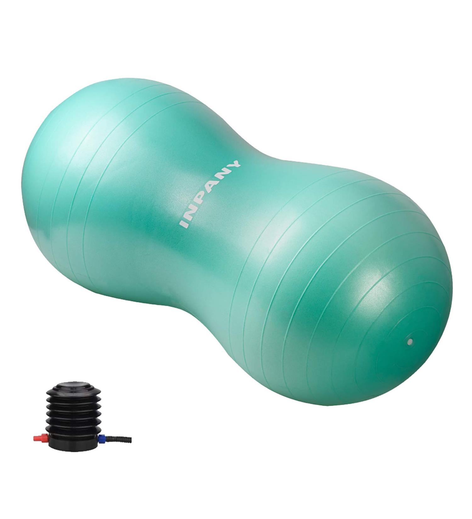 INPANY Peanut Ball - Anti Burst Exercise Ball for Labor, Birthing, Physical Therapy, Kids, Core Strength - Home & Gym Fitness with Pump - Green 39x20 - Buy Online on GoSupps.com