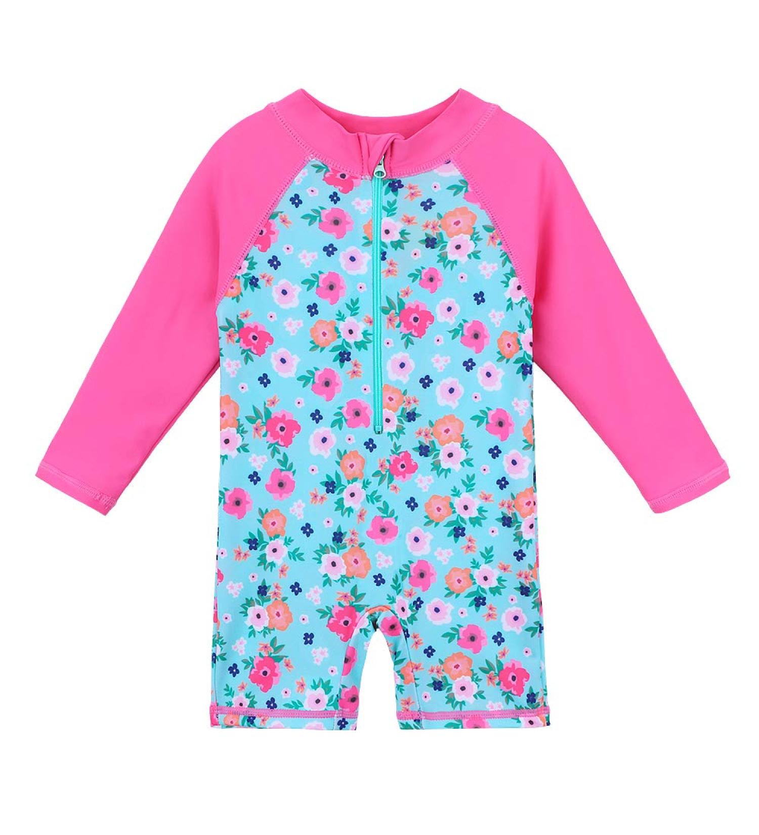 HUAANIUE Baby Girls One Piece Swimsuit 1-2 Years UPF 50+ Sun Protection Littleflower Swimwear - Buy Online on GoSupps.com